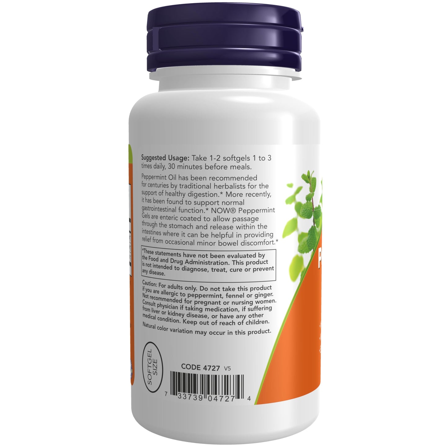 Pre-Order | Arrives in 5–10 Days – NOW Foods Supplements, Peppermint Gels with Ginger & Fennel Oils, Enteric Coated, Digestive Support*, 90 Softgels