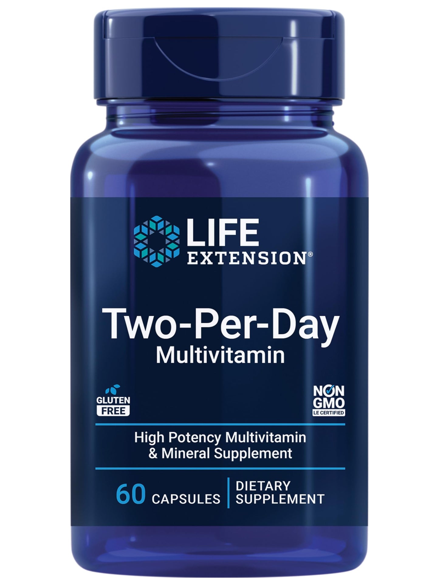 Pre-Order | Arrives in 5–10 Days – Life Extension Two-Per-Day Multivitamin - for Heart, Brain, Blood Vessel & Cellular Health – Essential Vitamins & Minerals for Well-Being - Two Per Day - Gluten-Free – Non-GMO – 60 Capsules