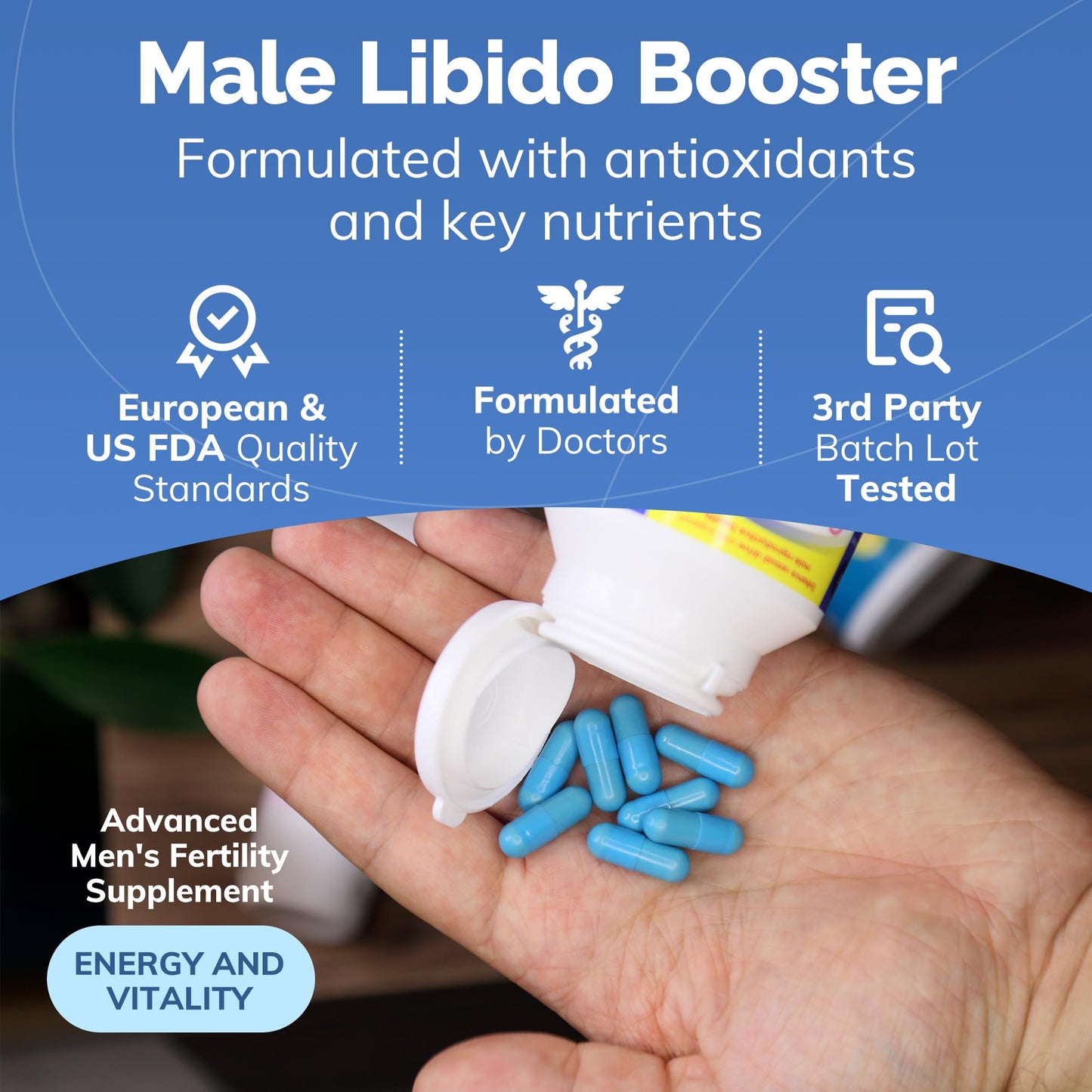Pre-Order | Arrives in 5–10 Days – CONCEIVE PLUS Men's Fertility Support | Male Fertility Supplement for Healthy Sperm, Daily Multivitamin for Men with Vitamin C, Vitamin E, Selenium, Zinc, 30 Days