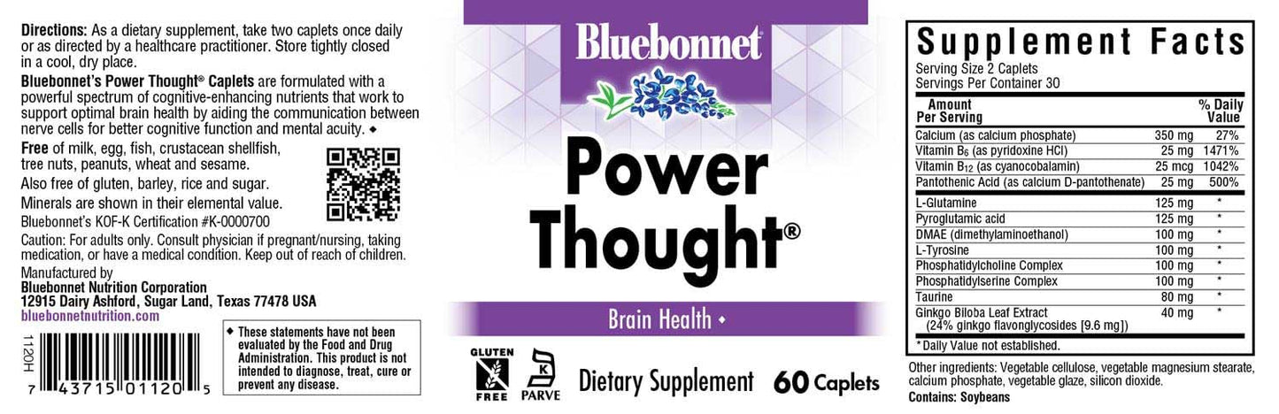 Pre-Order | Arrives in 5–10 Days – BlueBonnet Power Thought Supplement, 60 Count