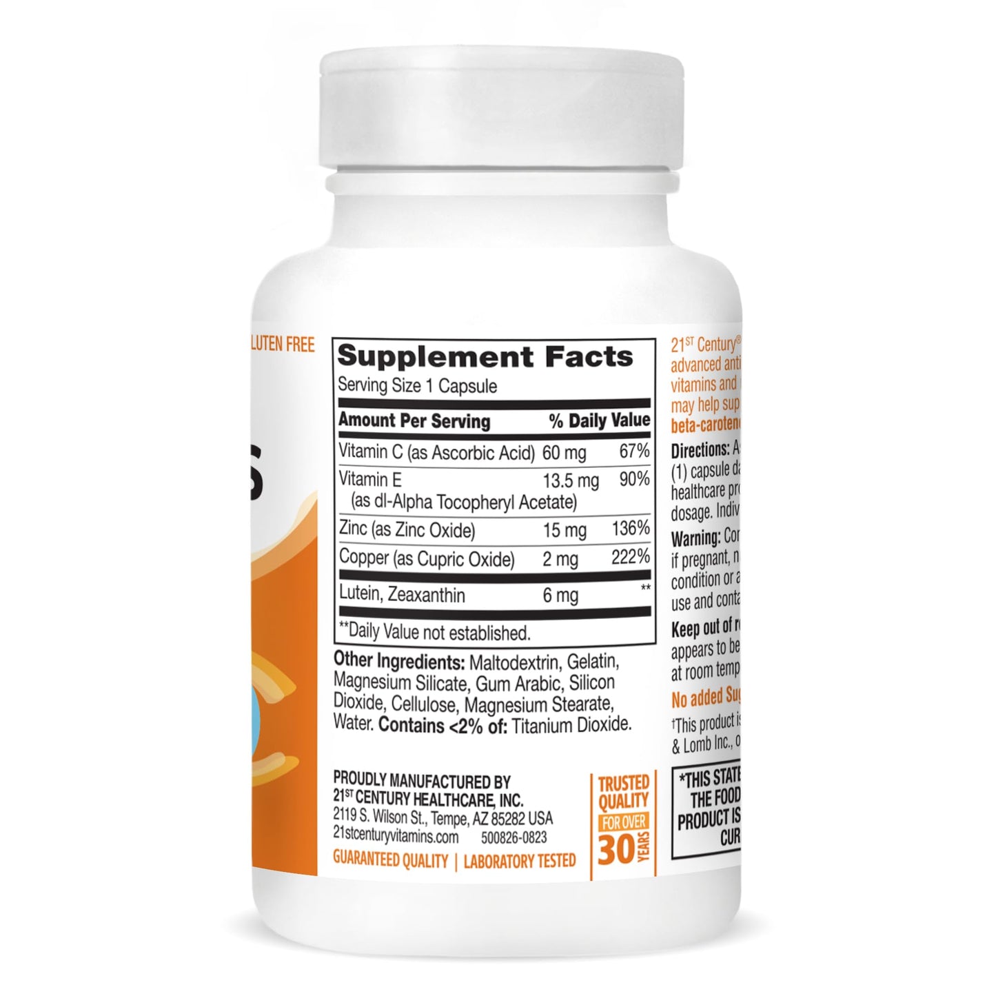 Pre-Order | Arrives in 5–10 Days – 21st Century Healthy Eyes Lutein and Zeaxanthin Capsules, 60 Count (27454)