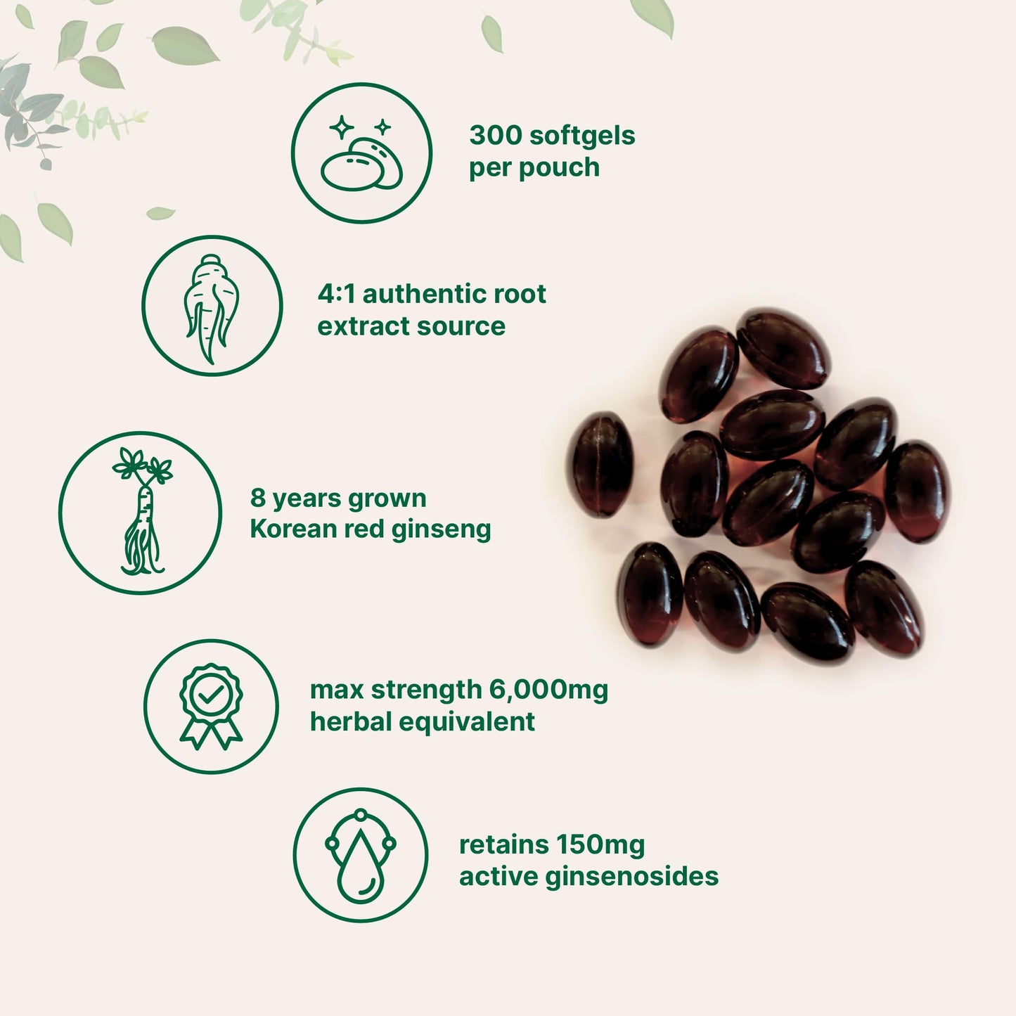 Pre-Order | Arrives in 5–10 Days – Micro Ingredients Red Panax Ginseng Supplement 6,000mg Per Serving, 300 Softgels | High Potency Korean Ginseng Root Extract with Active Ginsenosides | Supports Energy & Immune Health | Non-GMO