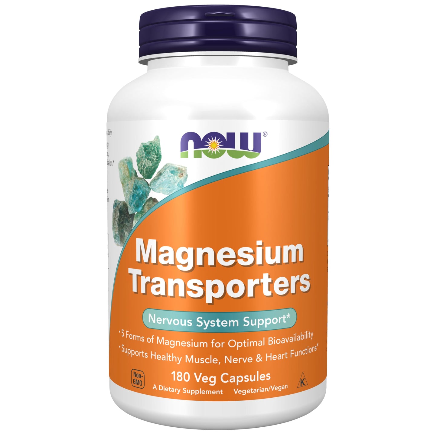 Pre-Order | Arrives in 5–10 Days – NOW Foods Supplements, Magnesium Transporters with 5 Forms of Magnesium for Optimal Bioavailability, 180 Veg Capsules