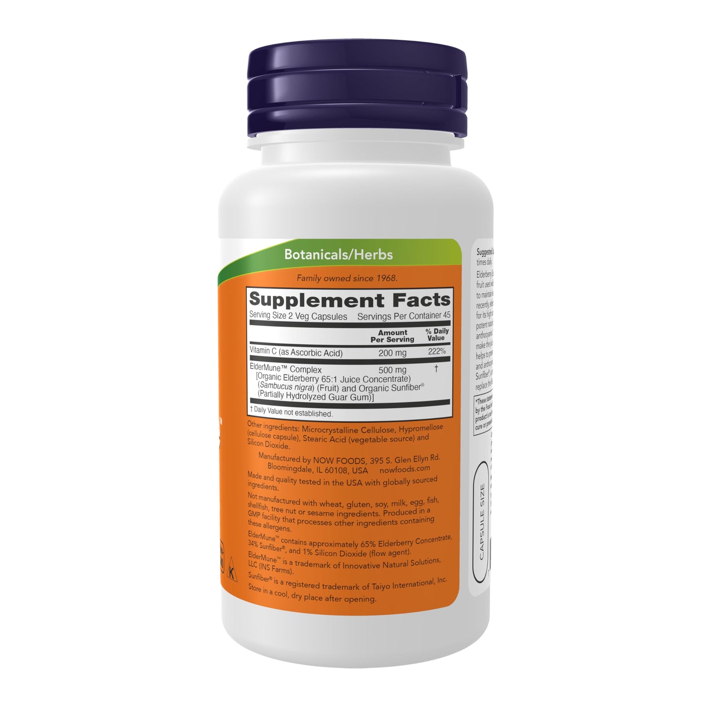 Pre-Order | Arrives in 5–10 Days – NOW Foods Supplements, ElderMune 65:1 Elderberry Juice Concentrate With Vitamin C, Immune System Support, 90 Veg Capsules