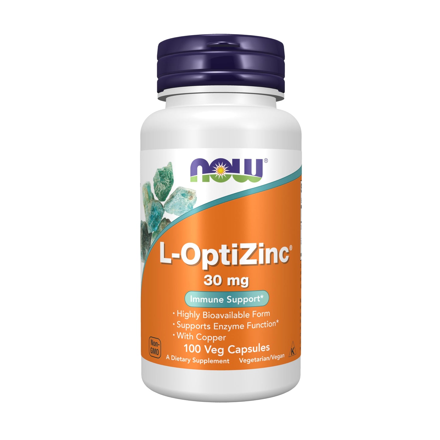 Pre-Order | Arrives in 5–10 Days – NOW Foods Supplements, L-OptiZinc® 30 mg with Copper, Highly Bioavailable Form, Immune Support*, 100 Veg Capsules