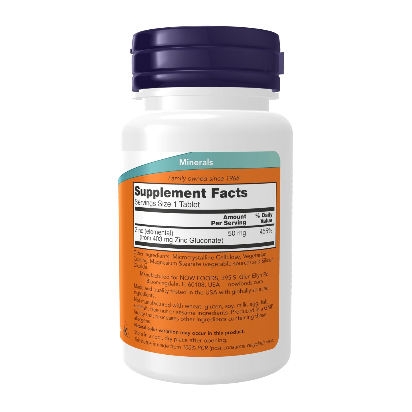 Pre-Order | Arrives in 5–10 Days – NOW Foods Supplements, Zinc (Zinc Gluconate) 50 mg, Supports Enzyme Functions*, Immune Support*, 100 Tablets