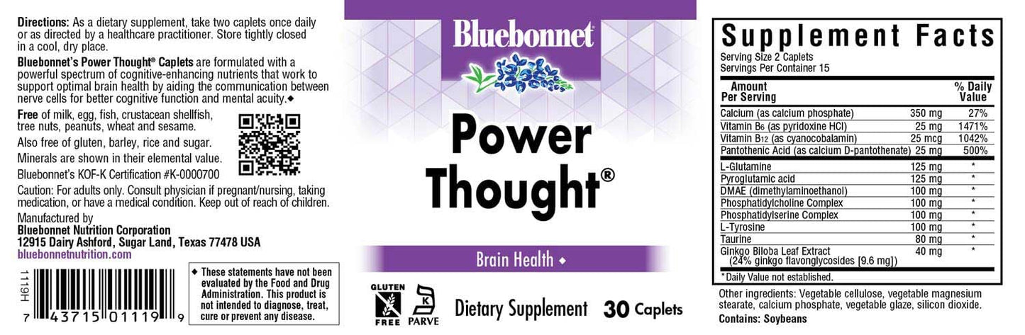 Pre-Order | Arrives in 5–10 Days – BlueBonnet Power Thought Supplement, 30 Count