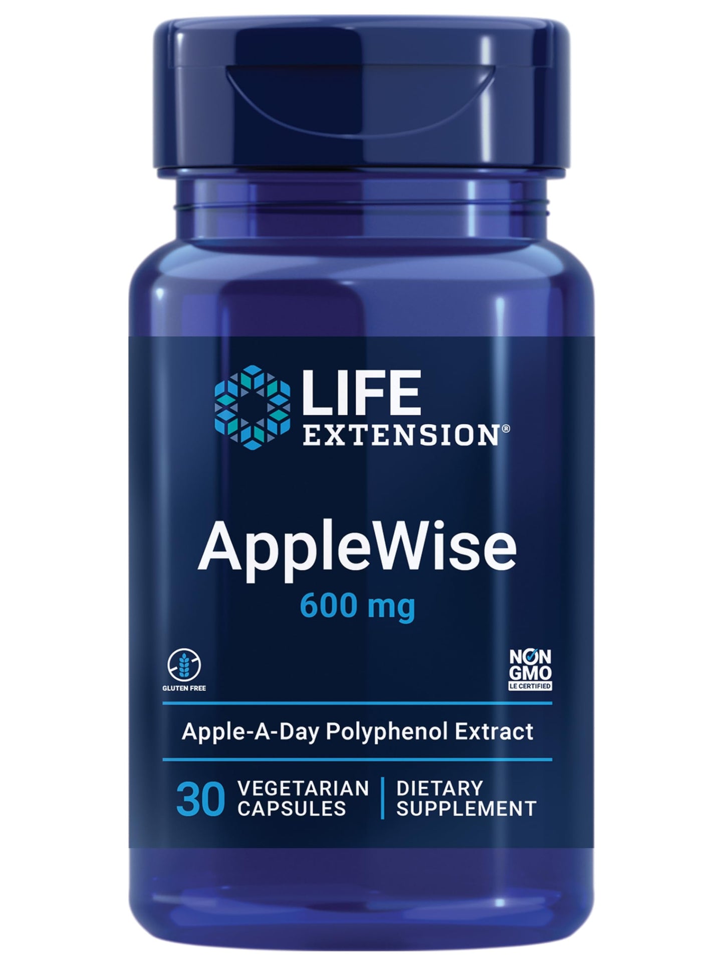 Pre-Order | Arrives in 5–10 Days – Life Extension AppleWise, Apple polyphenol Extract for Heart, Cellular and Colon Health, Gluten Free, Non-GMO, Vegetarian, 30 Capsules