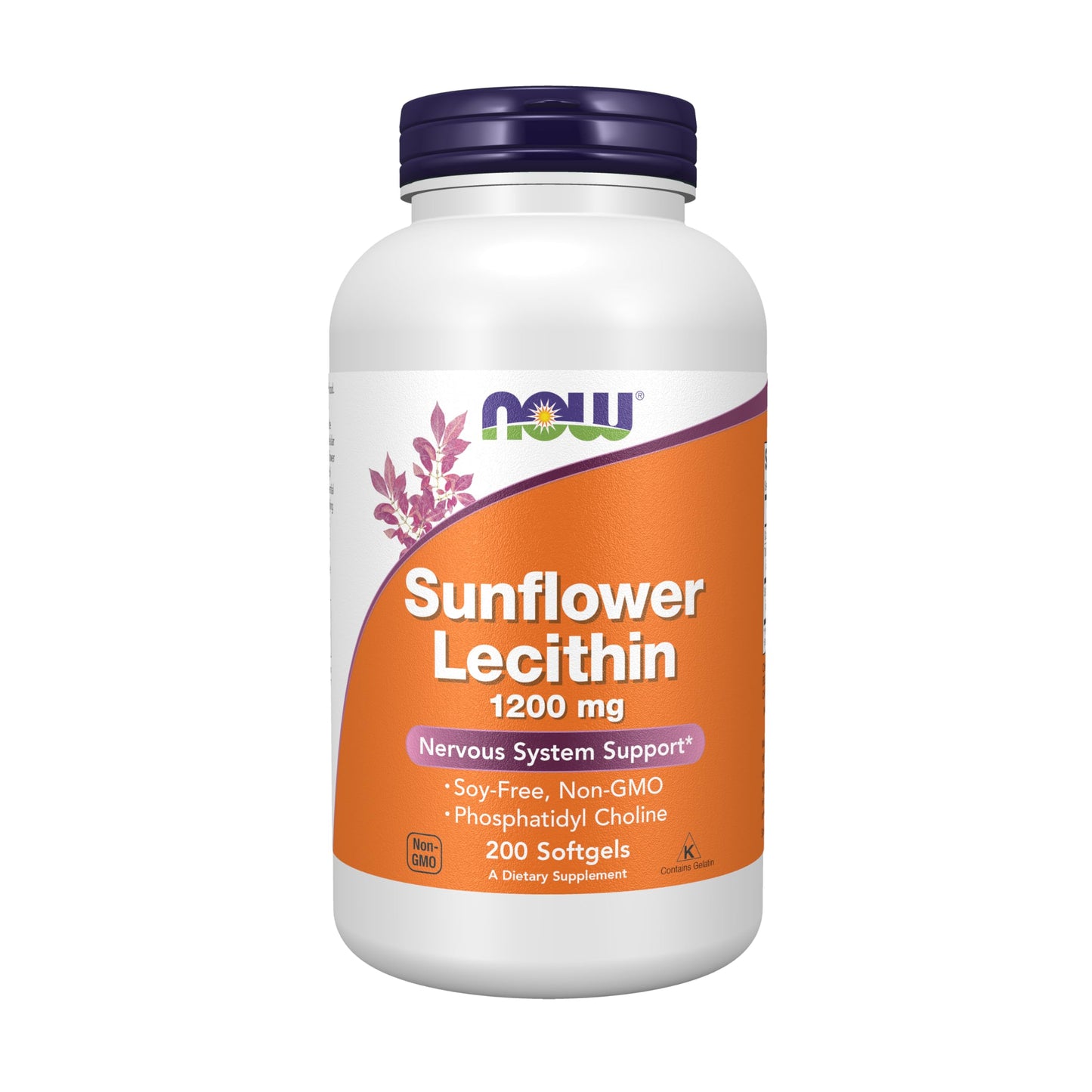 Pre-Order | Arrives in 5–10 Days – NOW Supplements, Sunflower Lecithin 1200 mg with Phosphatidyl Choline, 200 Softgels