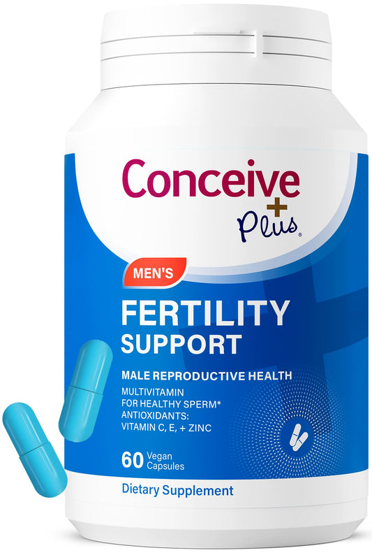 Pre-Order | Arrives in 5–10 Days – CONCEIVE PLUS Men's Fertility Support | Male Fertility Supplement for Healthy Sperm, Daily Multivitamin for Men with Vitamin C, Vitamin E, Selenium, Zinc, 30 Days