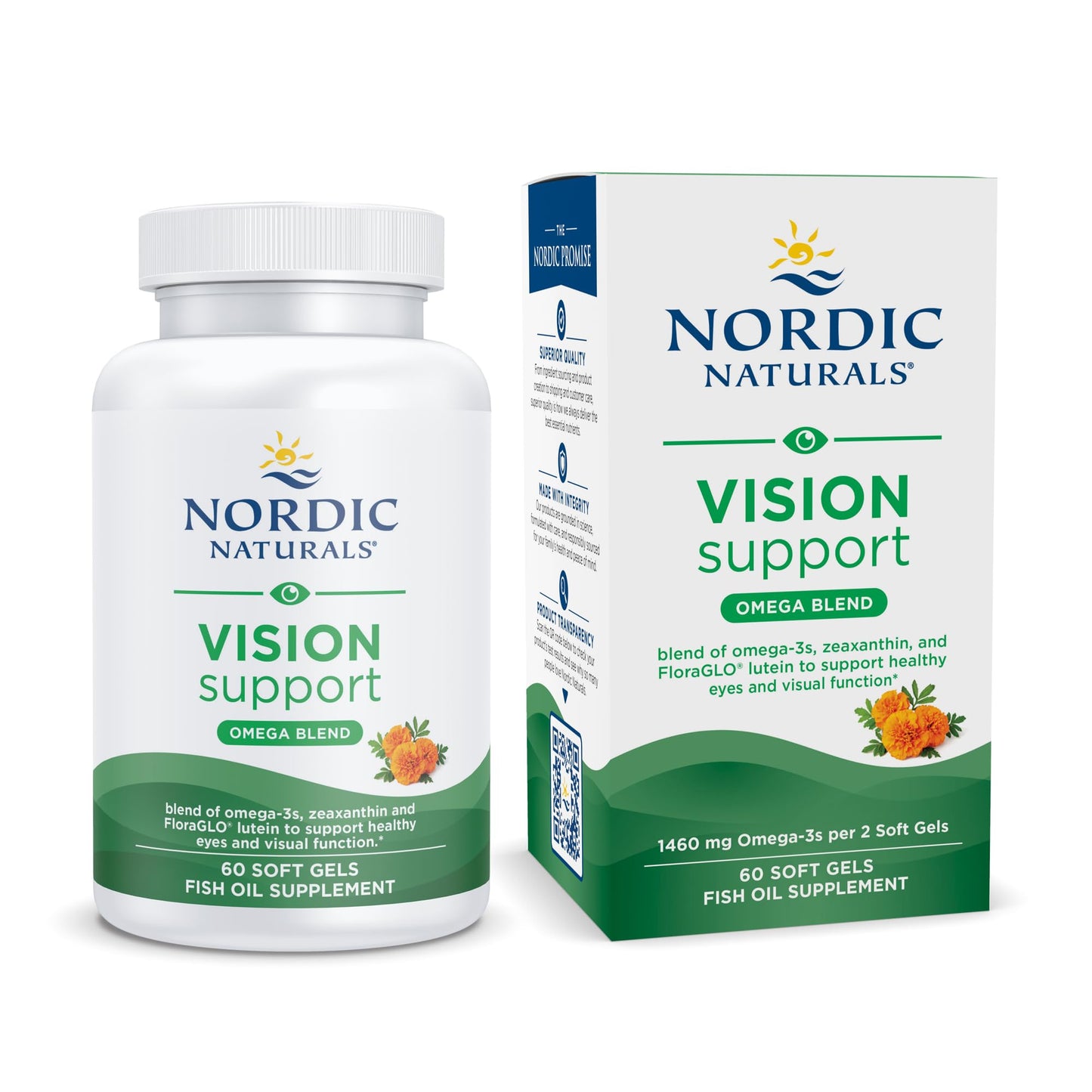 Pre-Order | Arrives in 5–10 Days – Nordic Naturals Omega Vision, Lemon - 60 Soft Gels - with Zeaxanthin and FloraGLO Lutein, for Healthy Eyes and Vision - 30 Servings