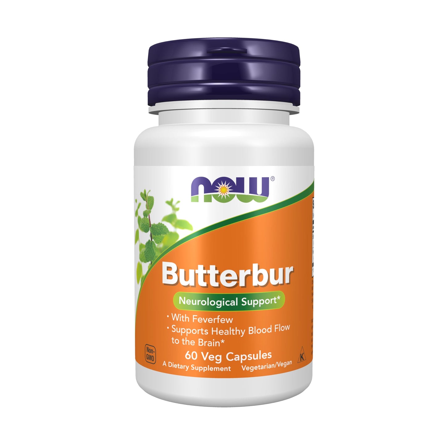 Pre-Order | Arrives in 5–10 Days – NOW Foods Supplements, Butterbur with Feverfew, Neurological Support*, 60 Veg Capsules