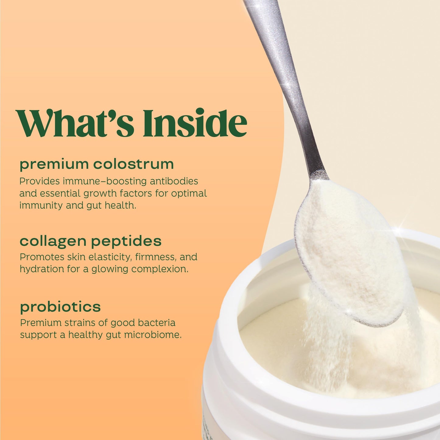 Pre-Order | Arrives in 5–10 Days – 
Bloom Nutrition Bovine Colostrum Powder for Gut Health, Immune Support, Hair Growth & Beauty Supplement, Gluten Free, Sugar Free | Orange Cream, 25 Servings