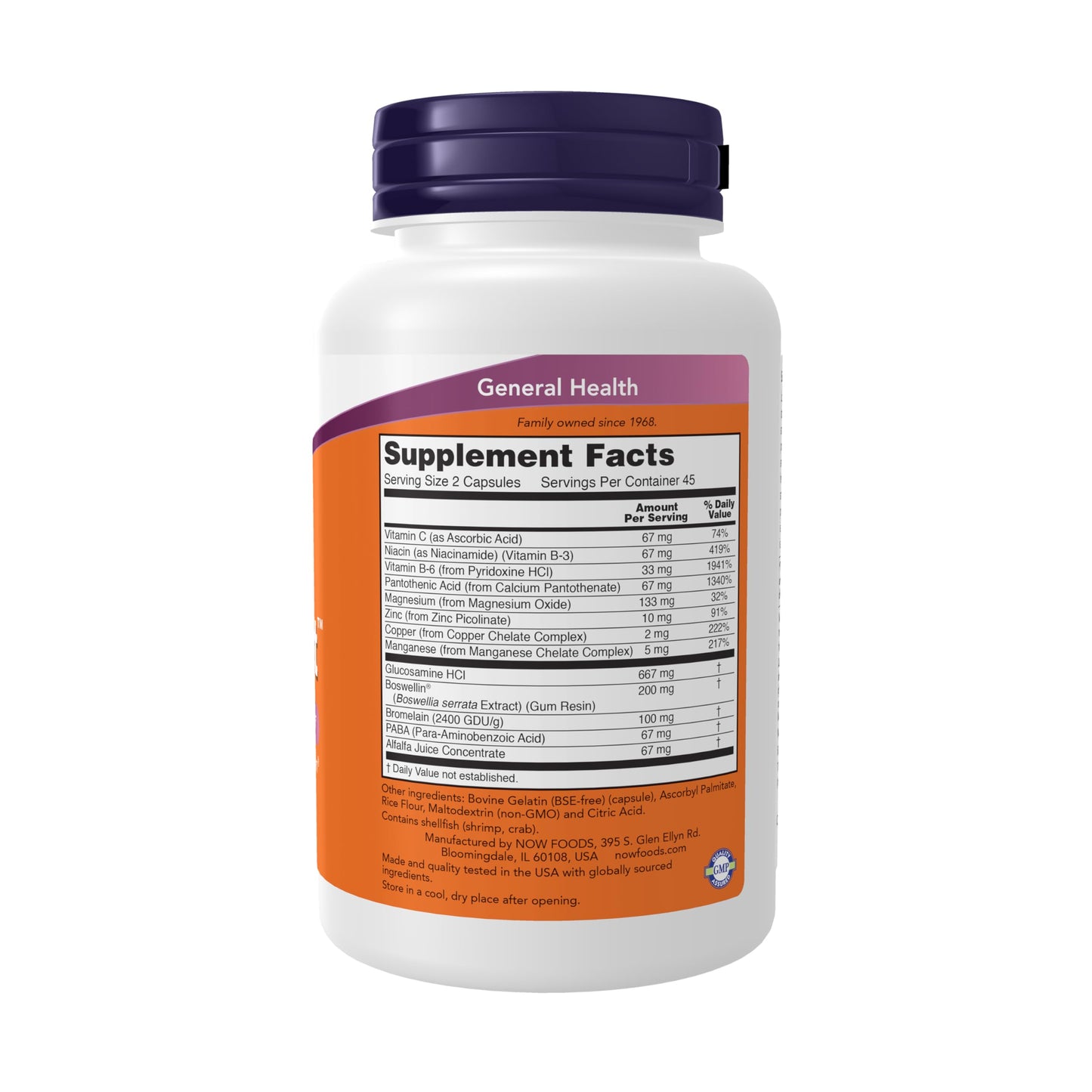 Pre-Order | Arrives in 5–10 Days – NOW Foods Supplements, Joint Support™ with Glucosamine, Boswellin® and Sea Cucumber, 90 Capsules