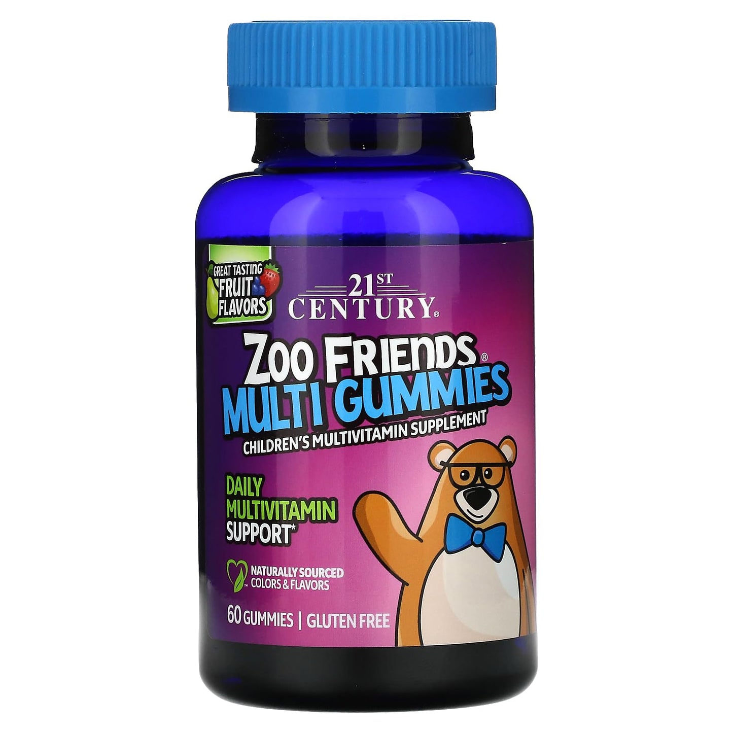 Pre-Order | Arrives in 5–10 Days – 21st Century Zoo Friends Multi Gummies, Fruit 60 Count
