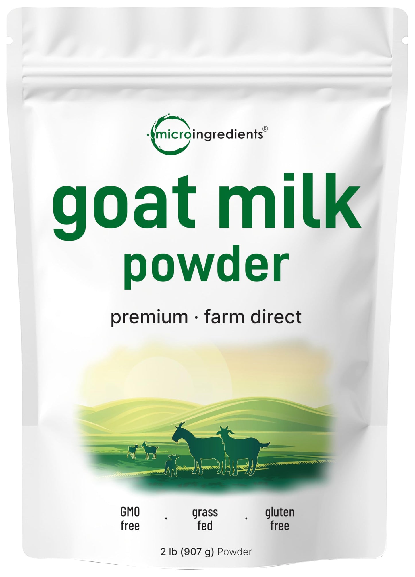Pre-Order | Arrives in 5–10 Days – Goat Milk Powder, 2 Lb | Grass Fed Source, Australian Farm Derived, Unadulterated Formula, Easily Digested | Rich in Protein, Calcium, & Probiotics | Non-GMO, Gluten Free, Pet Friendly