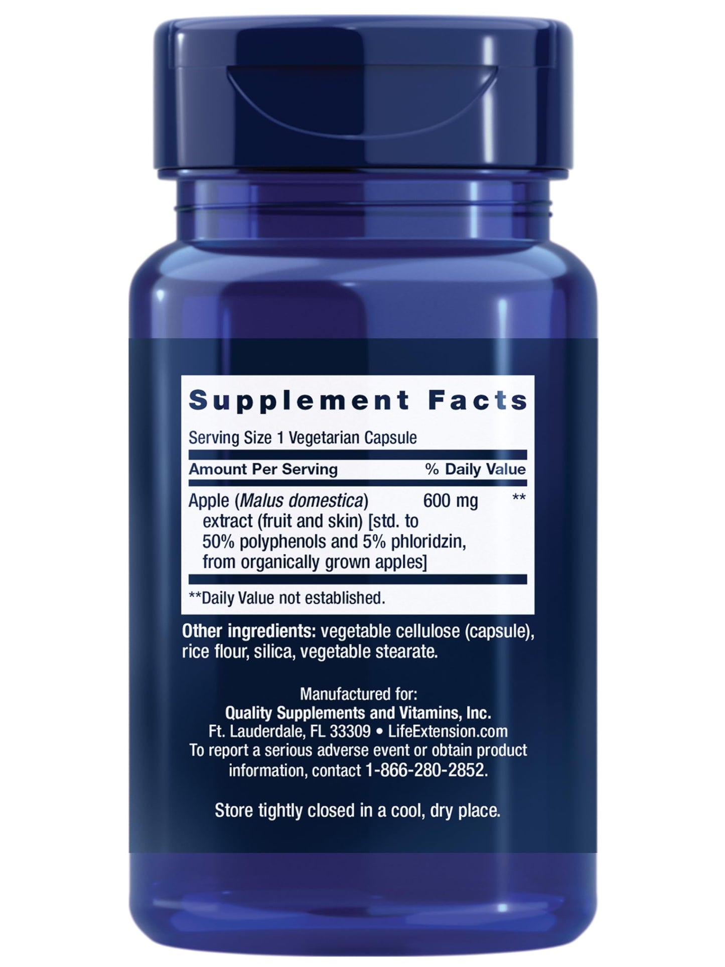 Pre-Order | Arrives in 5–10 Days – Life Extension AppleWise, Apple polyphenol Extract for Heart, Cellular and Colon Health, Gluten Free, Non-GMO, Vegetarian, 30 Capsules