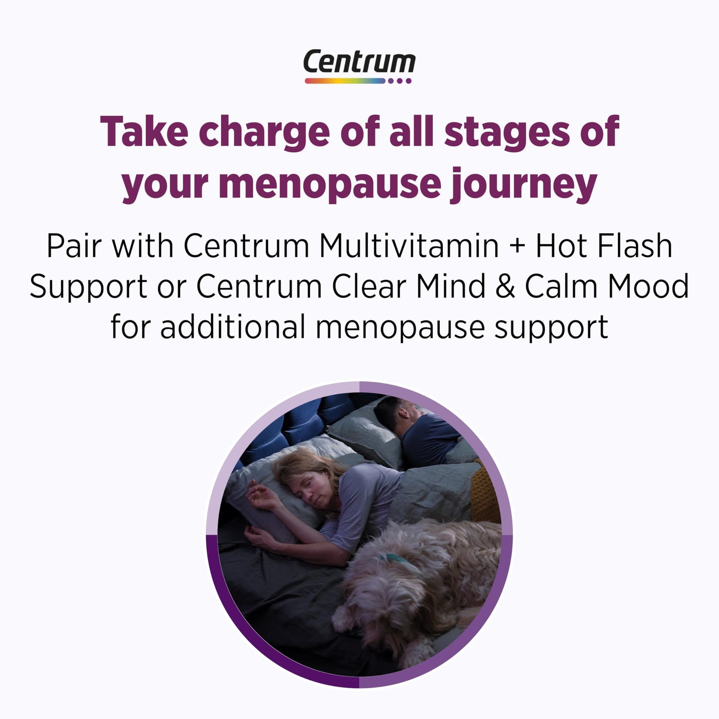 Pre-Order | Arrives in 5–10 Days – Centrum Restful Sleep Menopause Support Tablets, Supplement with Clinically Studied DailyZz and geniVida, 28 Count
