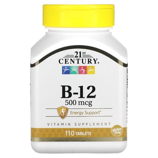 Pre-Order | Arrives in 5–10 Days – 21st Century B-12, 500 mcg, 110 Tablets