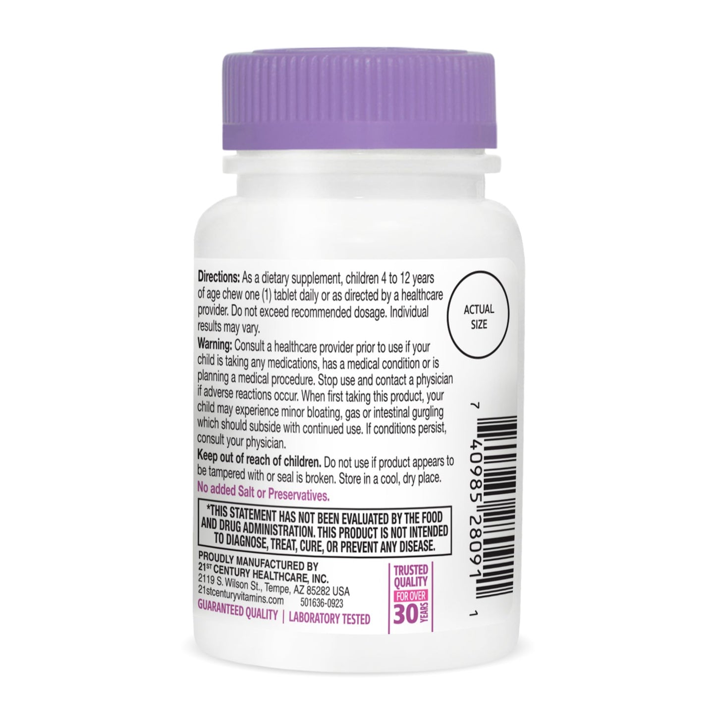 Pre-Order | Arrives in 5–10 Days – 21st Century Zoo Friends Probiotic Chewable, Fruit Punch Flavors, 30 Count