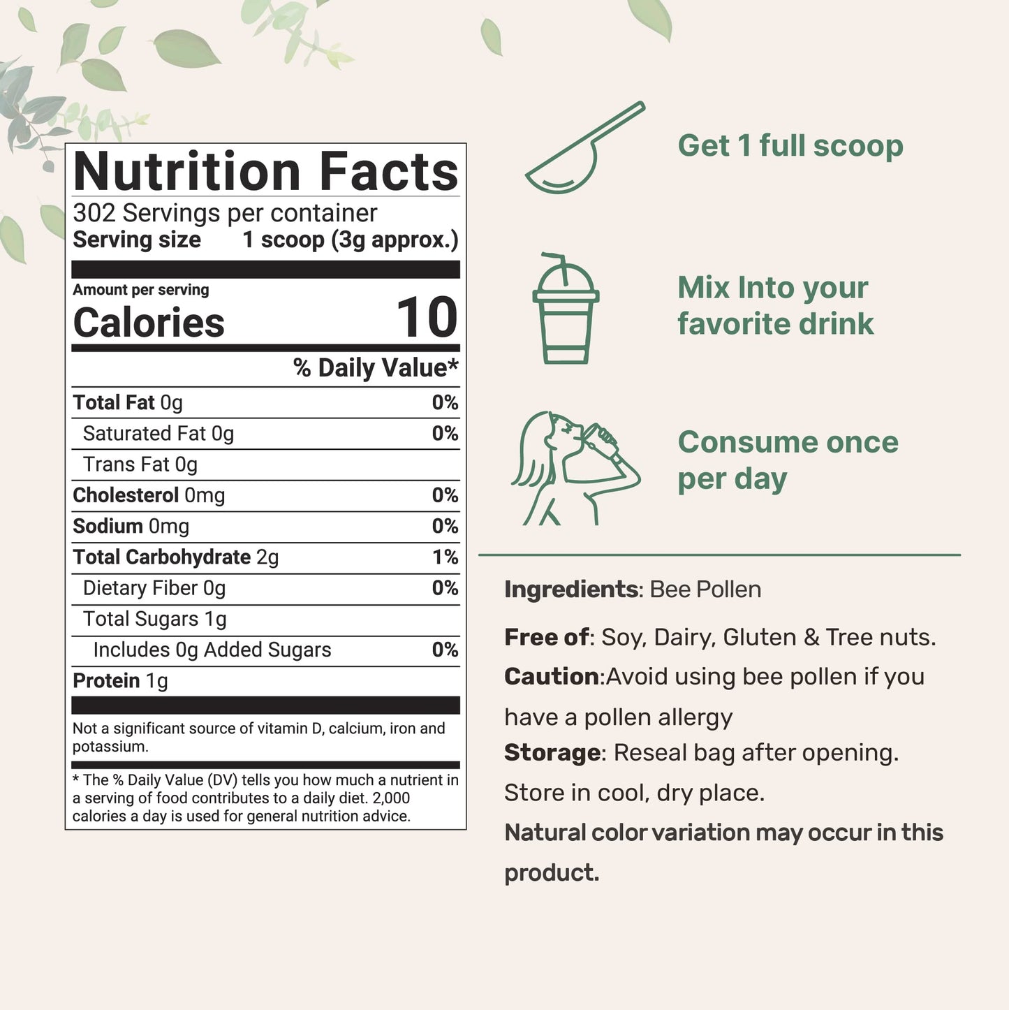 Pre-Order | Arrives in 5–10 Days – Micro Ingredients Pure Bee Pollen Granules, 2lbs | Fresh Harvest, Natural Superfood, Raw Sweet Flavor | Rich in B Vitamins, Minerals, Protein, & Antioxidants | Keto, Non-GMO