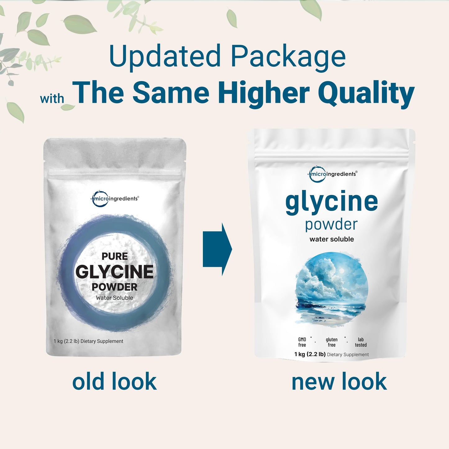 Pre-Order | Arrives in 5–10 Days – Micro Ingredients Glycine Powder, 1KG (2.2 Pounds), Glycine 1000mg Per Serving, Supports Restful Sleep and Neurotransmitter, Water Soluble and Products of USA