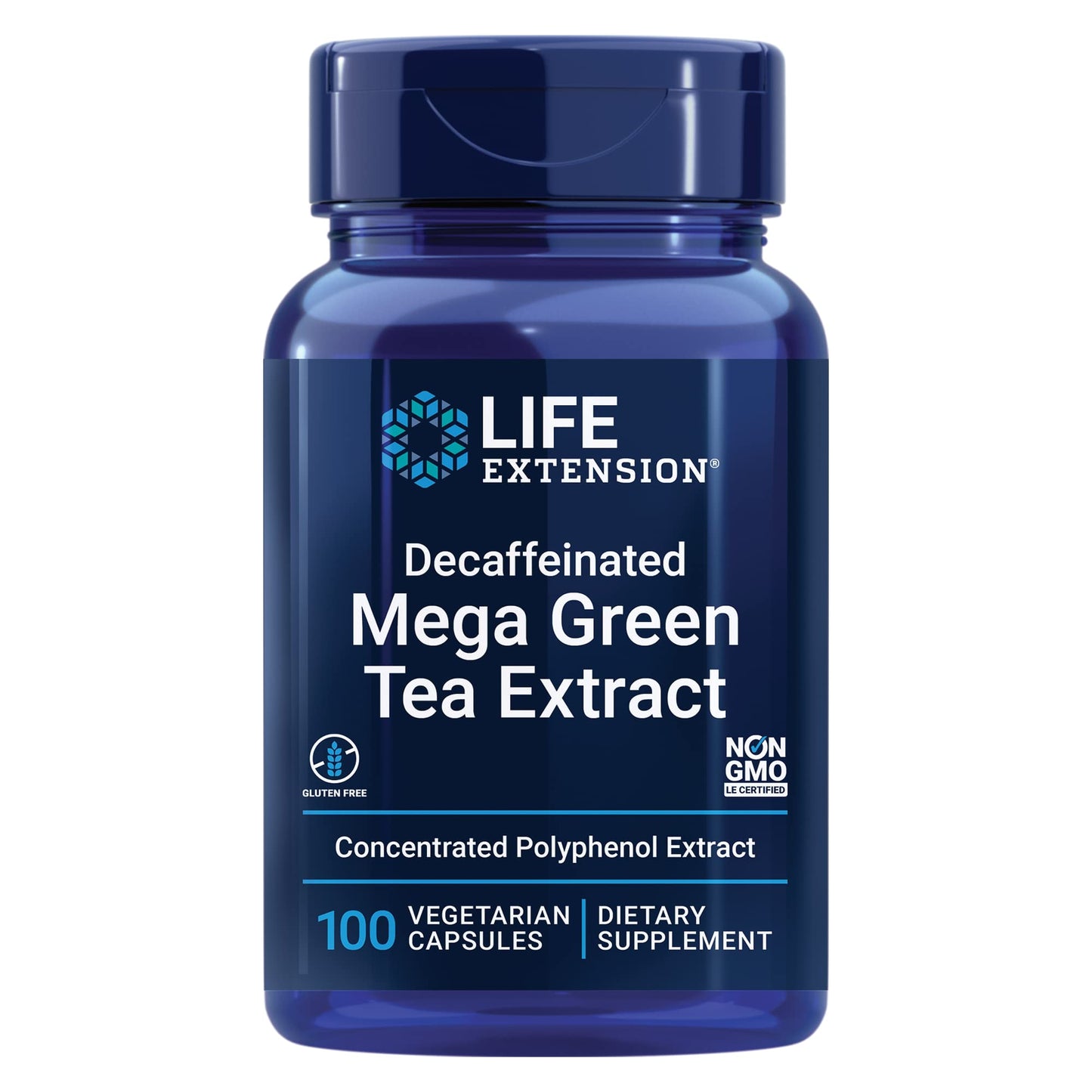 Pre-Order | Arrives in 5–10 Days – Life Extension Decaffeinated Mega Green Tea Extract – Polyphenol-Rich, Cell Health, Heart Health, Brain Health, Antioxidant Protection – Non-GMO, Gluten-Free, Vegetarian – 100 Capsules