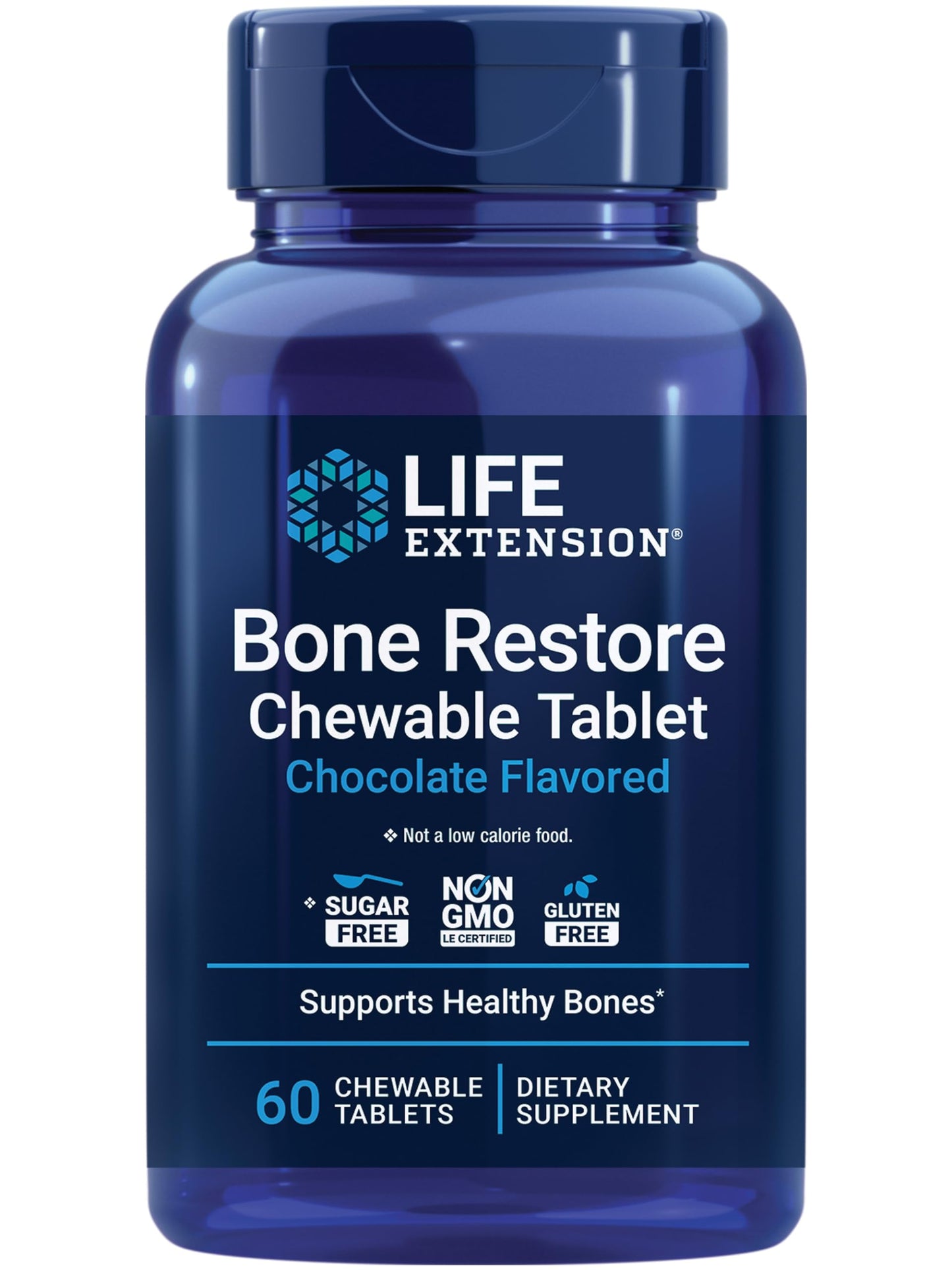 Pre-Order | Arrives in 5–10 Days – Life Extension Bone Restore Calcium Supplement Chewable Tablets, Bone Health Supplement, Calcium, Vitamin D, Minerals, Gluten Free, Non-GMO, 60 Tablets