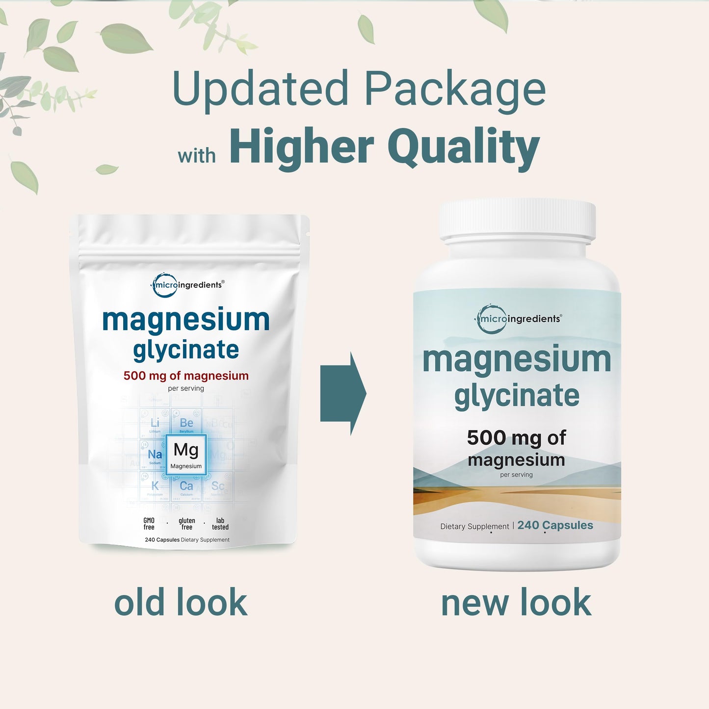 Pre-Order | Arrives in 5–10 Days – Magnesium Glycinate 500mg Per Serving, 240 Capsules | Potent Elemental Form, 100% Chelated, High Absorption | Healthy Muscle, Bones, & Mood Support Supplement | Non-GMO