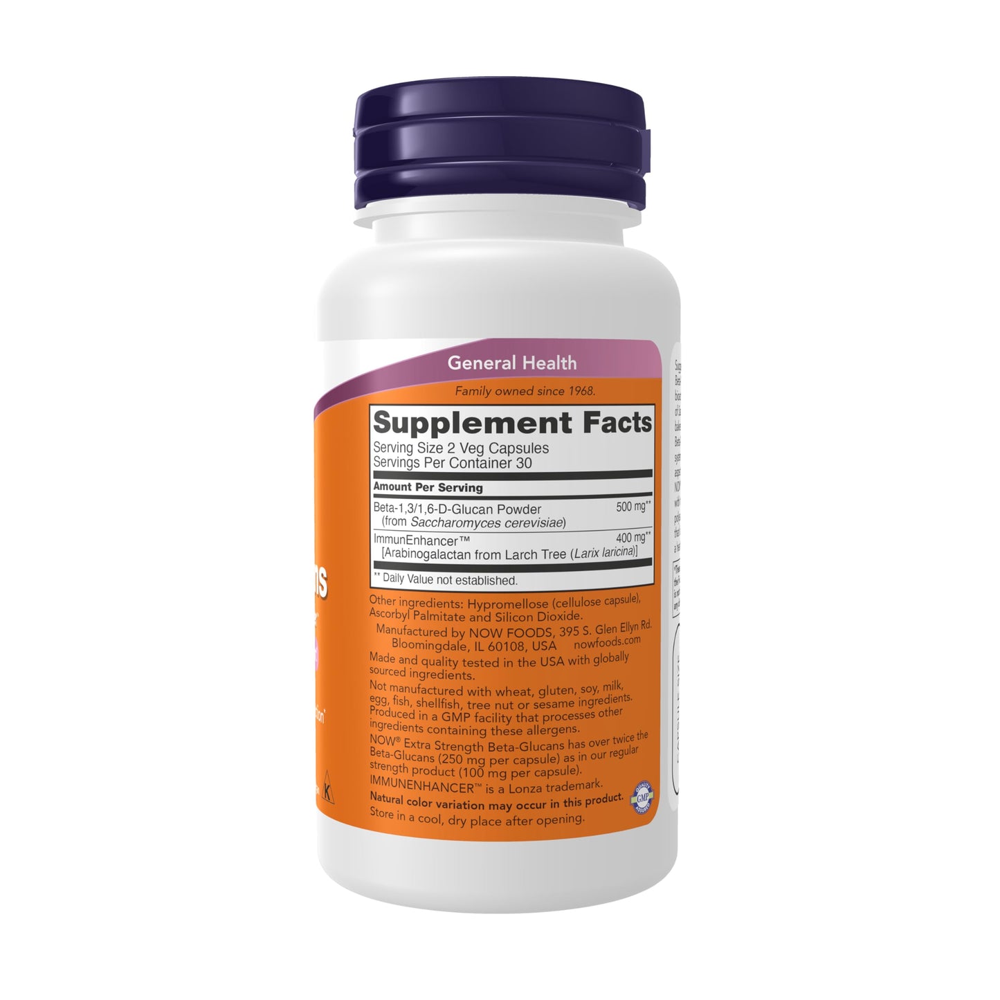 Pre-Order | Arrives in 5–10 Days – NOW Foods Supplements, Beta-Glucans with ImmunEnhancer™ with Larch Arabinogalactan, Extra Strength, 60 Veg Capsules