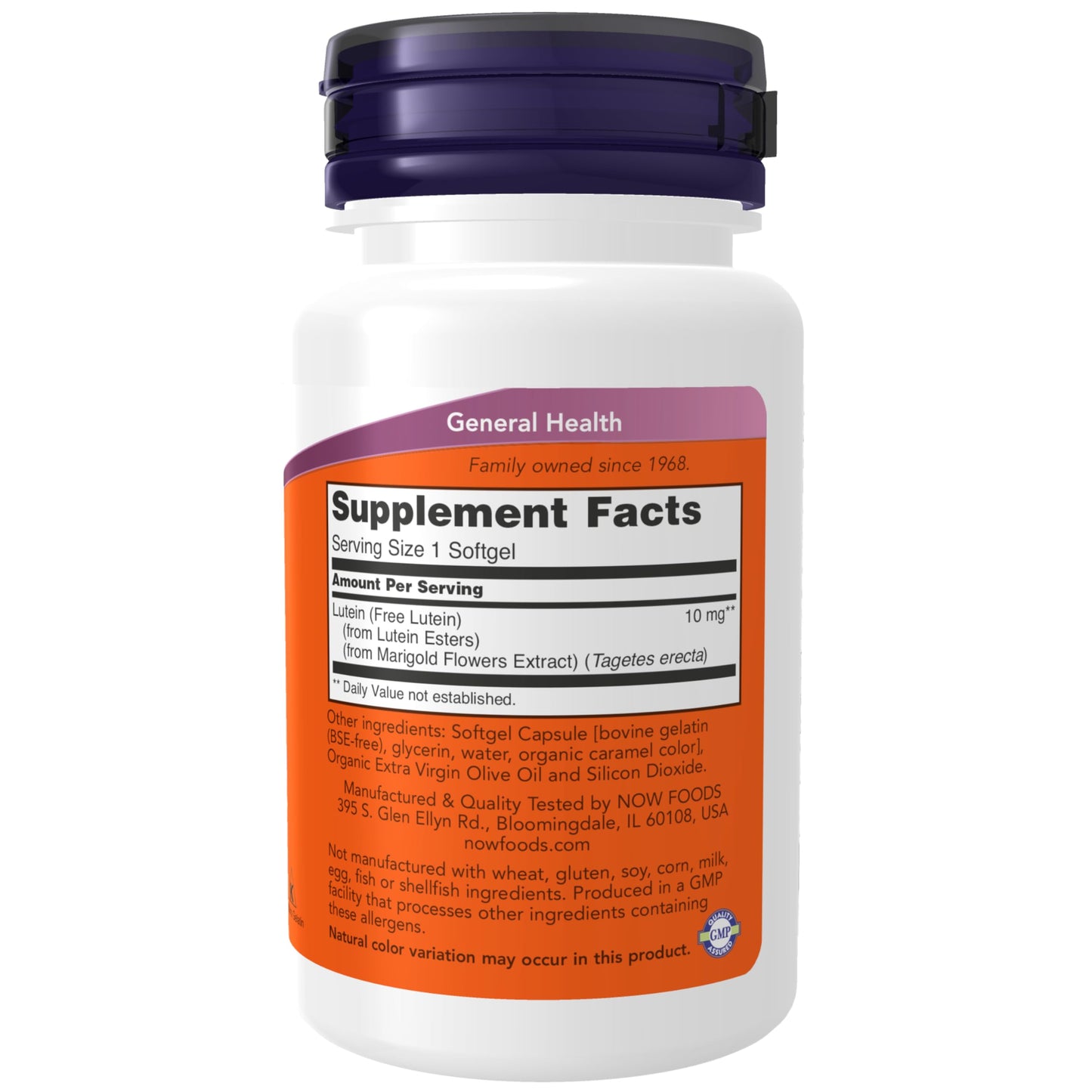 Pre-Order | Arrives in 5–10 Days – NOW Foods Supplements, Lutein 10 mg with 10 mg of Free Lutein from Lutein Esters, 60 Softgels