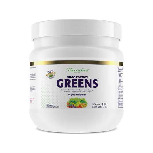 Pre-Order | Arrives in 5–10 Days – Paradise, ORAC Energy Greens Powder Extract, Super Antioxidants, Probiotics for Gut Health & Digestion, Vitamin C for Immunity, with Spirulina & Chlorella, Non-GMO, Gluten Free, 60 Servings