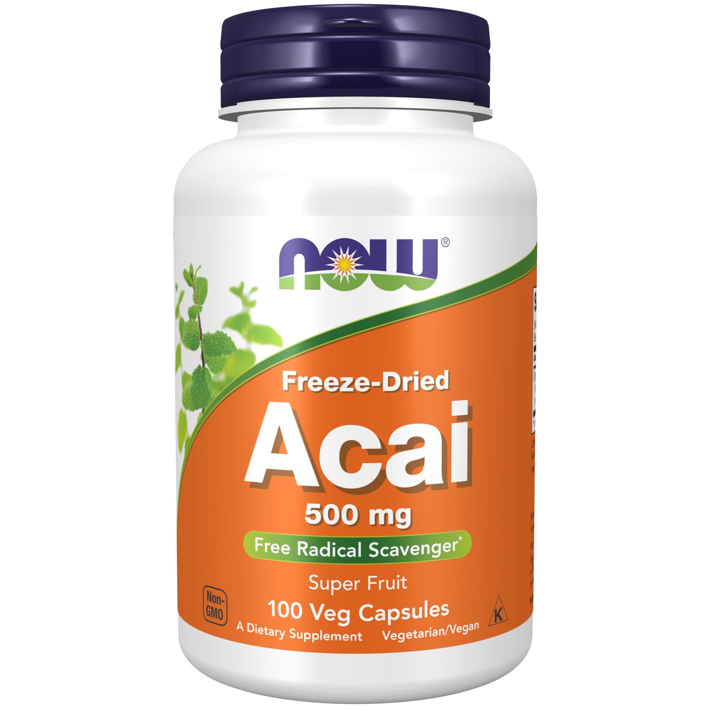 Pre-Order | Arrives in 5–10 Days – NOW Foods Supplements, Acai 500 mg, Freeze-Dried Super Fruit with Polyphenols, Ellagic Acid, Rutin, Anthocyanins and Catechins, 100 Veg Capsules