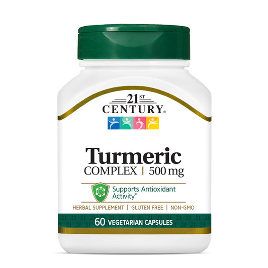 Pre-Order | Arrives in 5–10 Days – 21st Century Turmeric Complex Vegetarian Capsules, 60 Count