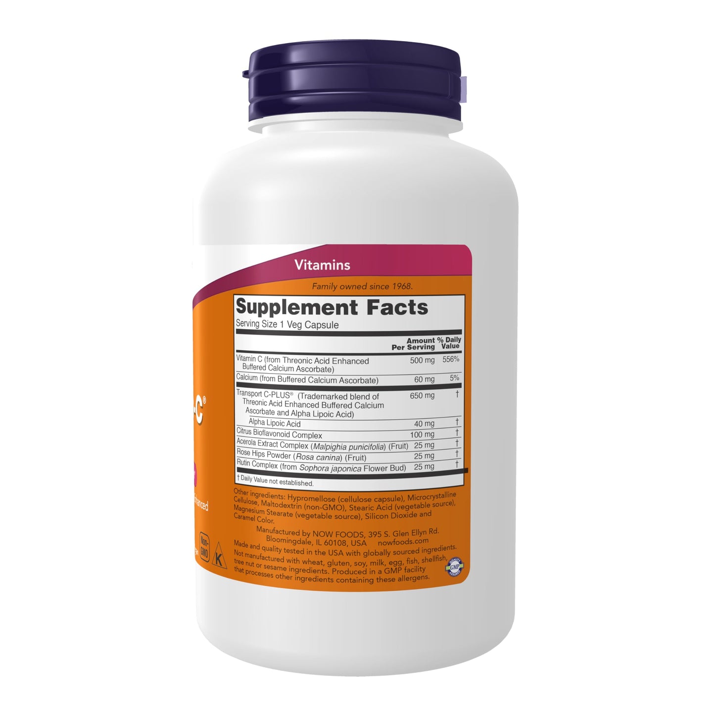 Pre-Order | Arrives in 5–10 Days – NOW Foods Supplements, AlphaSorb-C™ 500 mg with Threonic Acid & Alpha Lipoic Acid Enhanced, 180 Veg Capsules