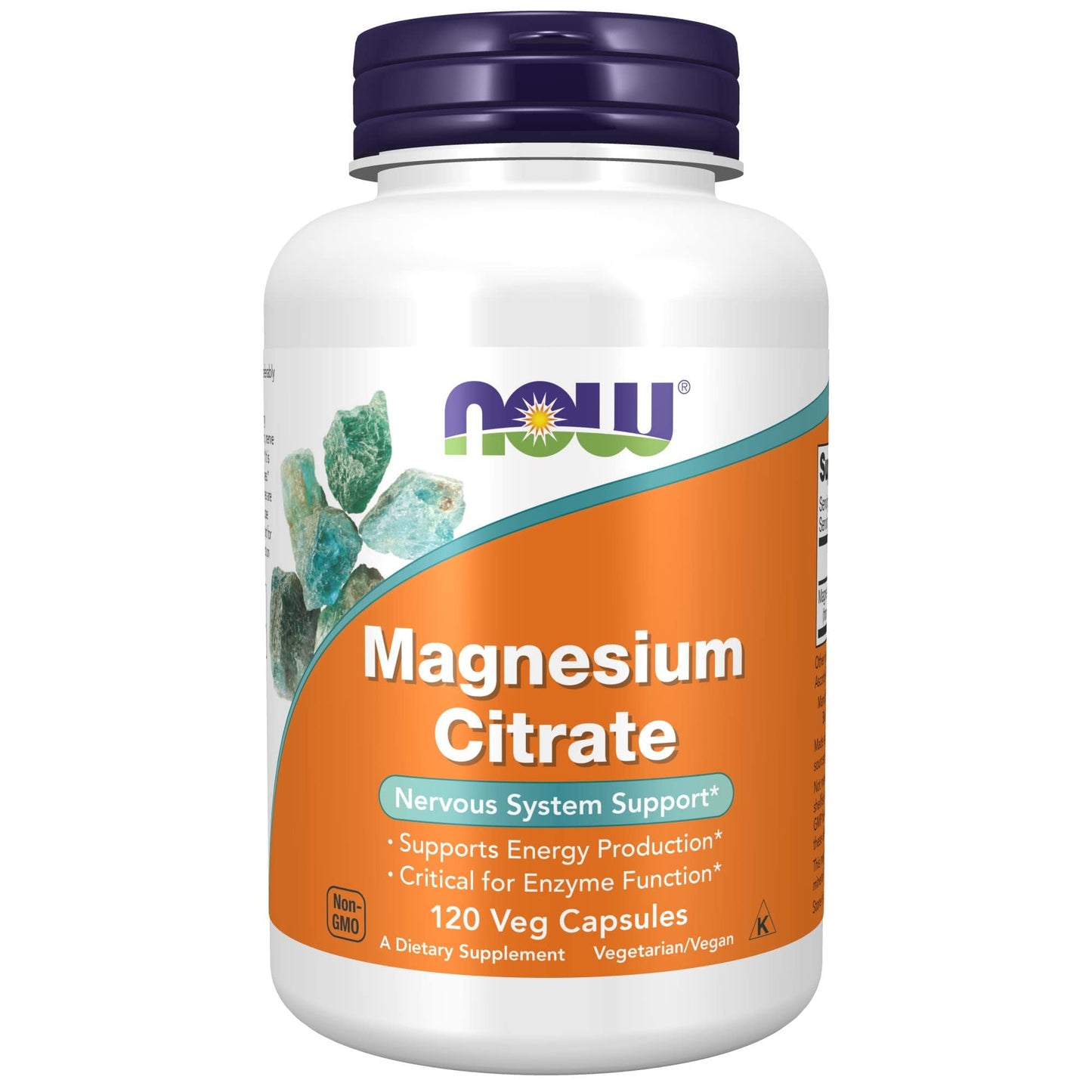 Pre-Order | Arrives in 5–10 Days – NOW Supplements, Magnesium Citrate, Enzyme Function*, Nervous System Support*, 120 Veg Capsules