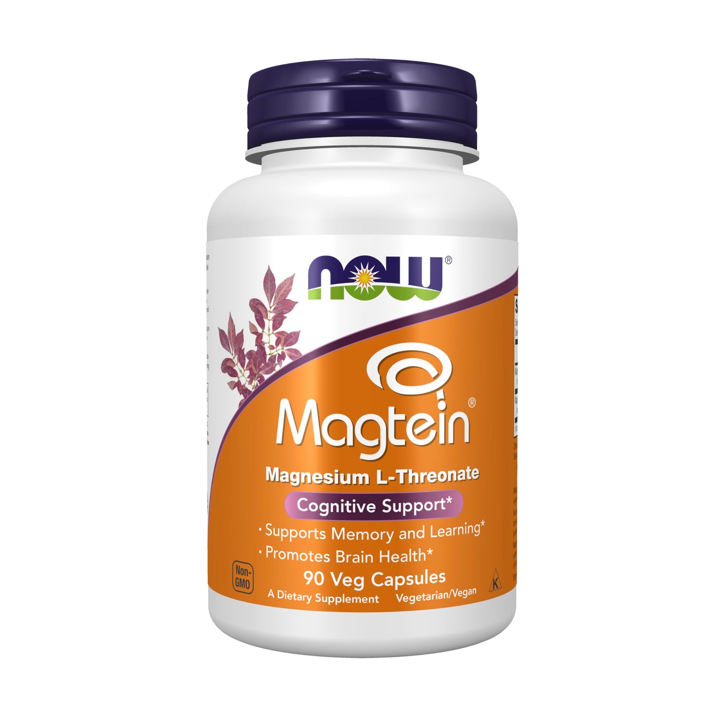 Pre-Order | Arrives in 5–10 Days – NOW Foods Supplements, Magtein™ with patented form of Magnesium (Mg), Cognitive Support*, 90 Veg Capsules