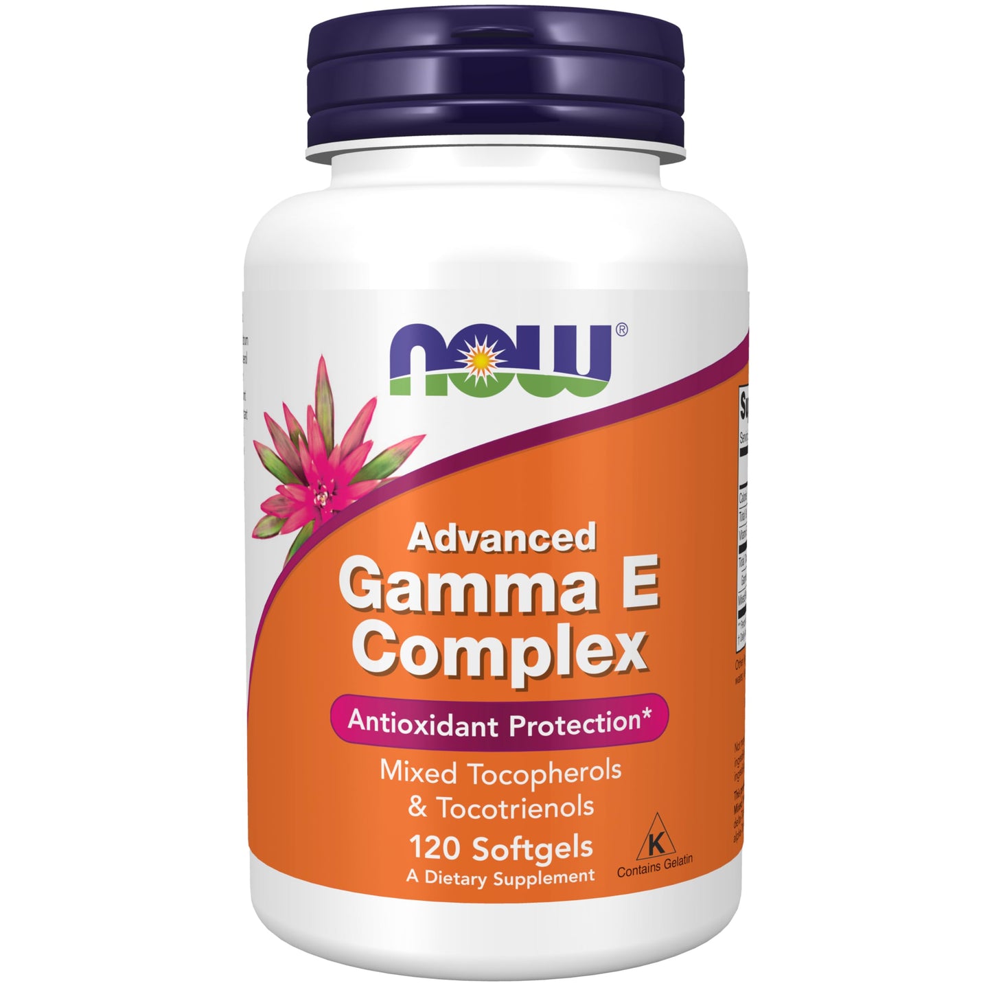Pre-Order | Arrives in 5–10 Days – NOW Supplements, Advanced Gamma E Complex, Mixed Tocopherols & Tocotrienols, Antioxidant Protection*, 120 Softgels