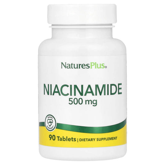 Pre-Order | Arrives in 5–10 Days – NaturesPlus
Niacinamide, 500 mg, 90 Tablets