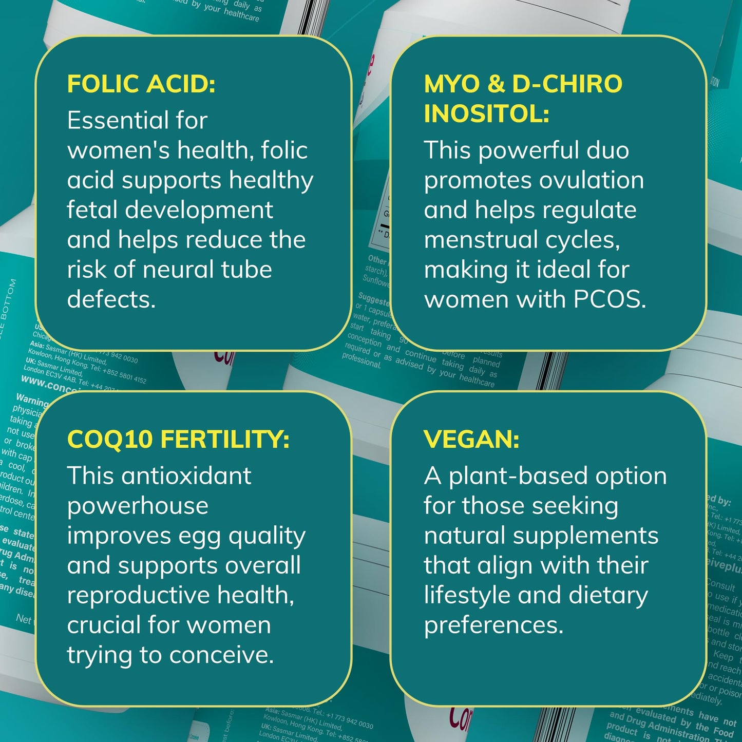 Pre-Order | Arrives in 5–10 Days – CONCEIVE PLUS Ovulation Support - Inositol Supplement | Myo-Inositol & D-Chiro Supplements | Hormone Balance for Women | COQ10, Folic Acid, Ginger | 30 Day Supply