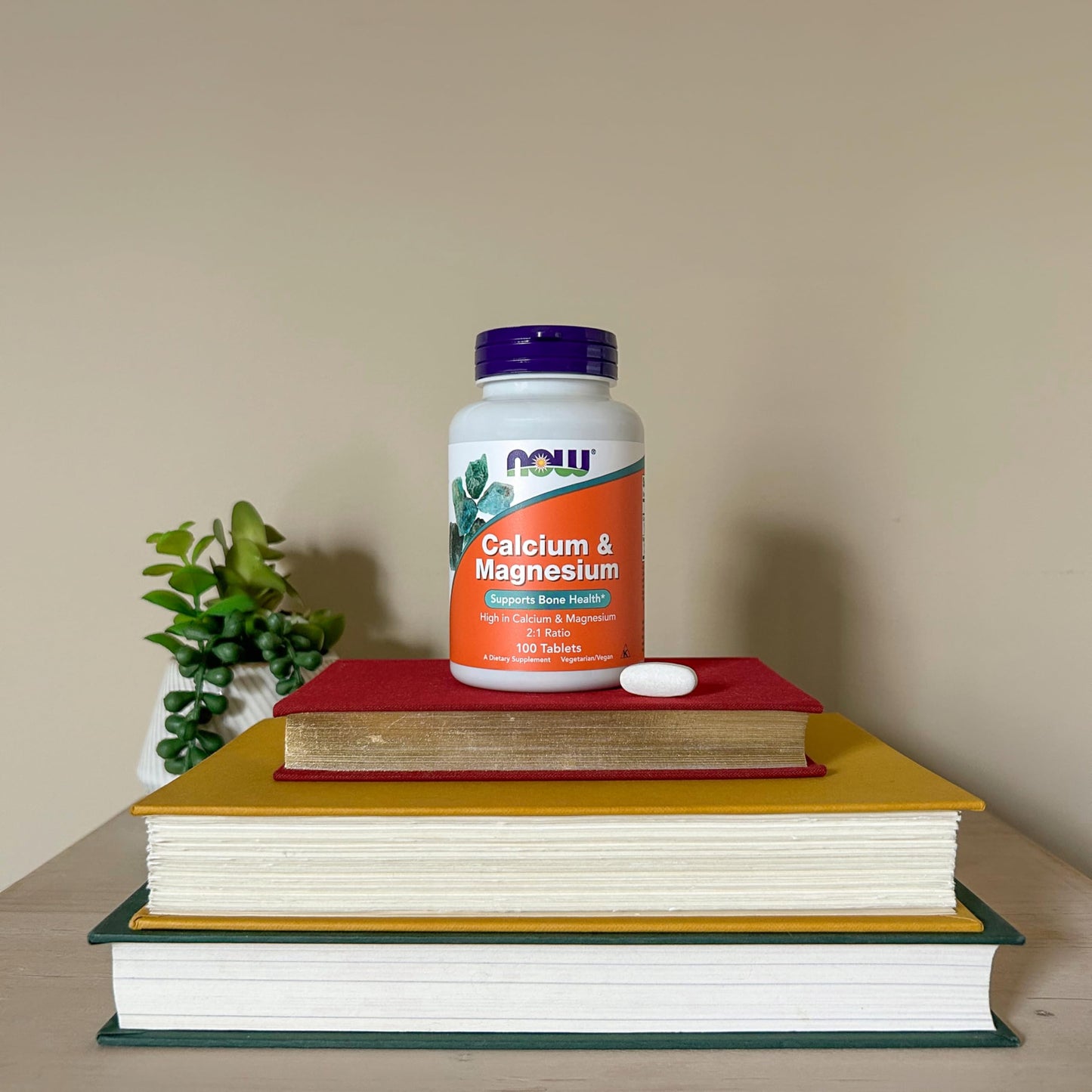 Pre-Order | Arrives in 5–10 Days – NOW Foods Supplements, Calcium & Magnesium 2:1 Ratio, High Potency, Supports Bone Health*, 100 Tablets