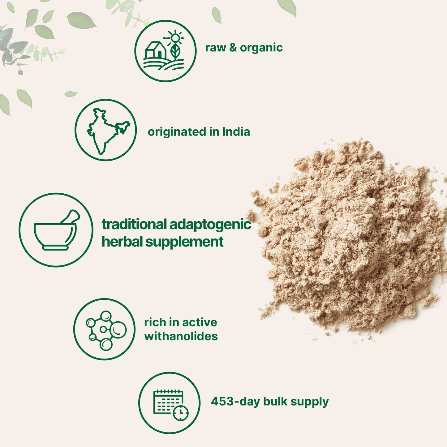 Pre-Order | Arrives in 5–10 Days – Micro Ingredients Organic Ashwagandha Root Powder | 2 Pound, No Filler, No Additives, Highly Purified | Active Withanolides, Adaptogenic Ayurvedic Herbal Supplements, No GMO, Gluten Free, India Origin