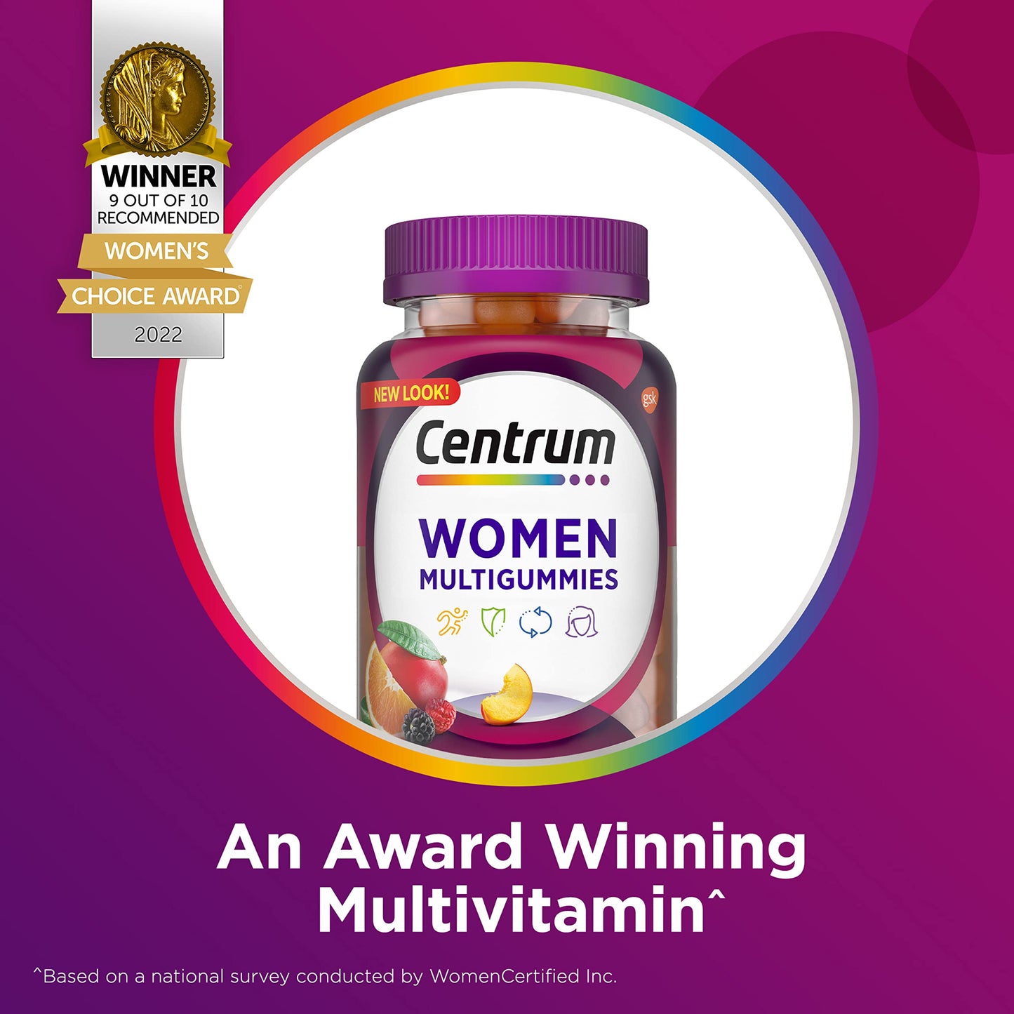 Pre-Order | Arrives in 5–10 Days – Centrum MultiGummies Gummy Multivitamin for Women, Multivitamin/Multimineral Supplement with Vitamin D3, B Vitamins and Antioxidants, Assorted Fruit Flavor - 170 Count