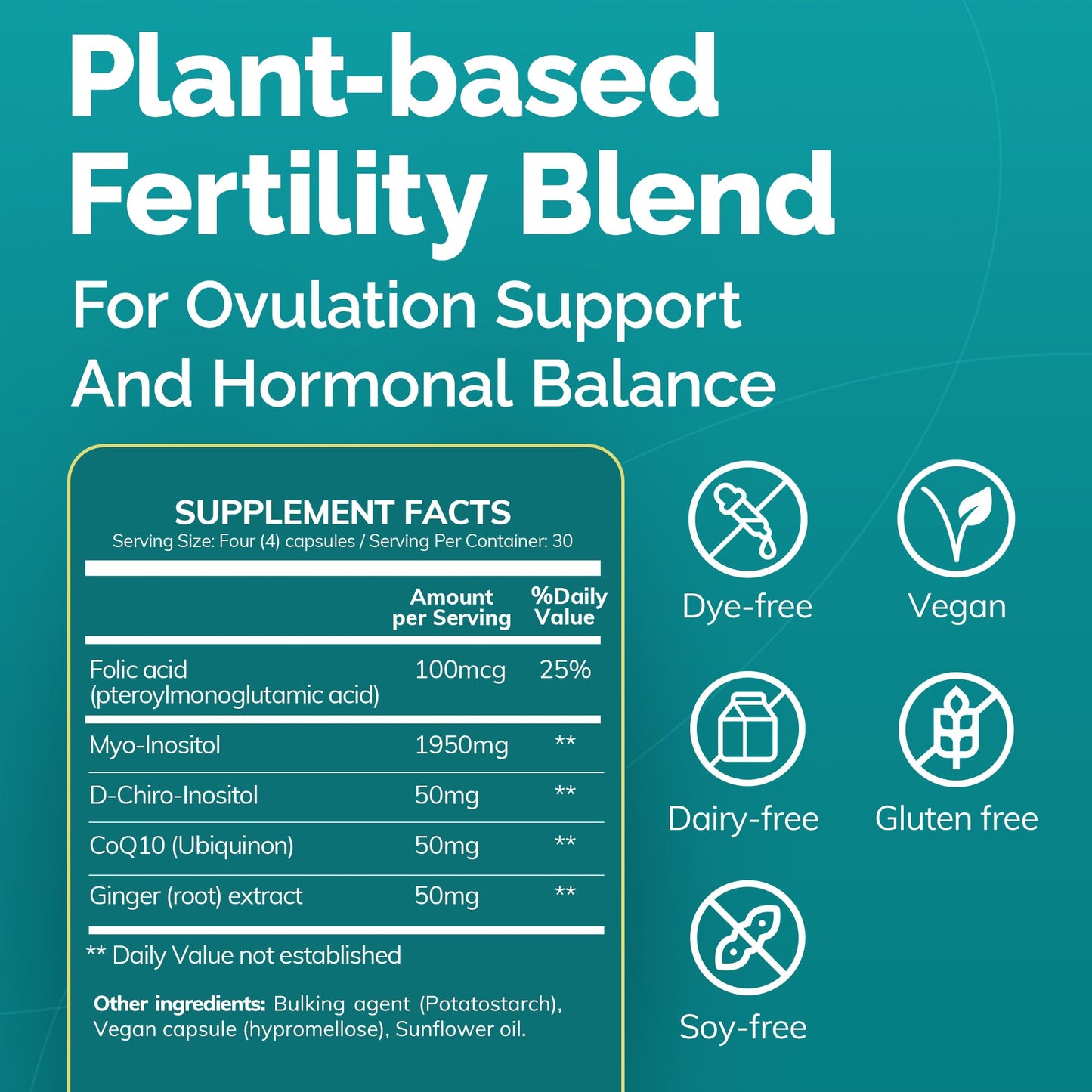 Pre-Order | Arrives in 5–10 Days – CONCEIVE PLUS Ovulation Support - Inositol Supplement | Myo-Inositol & D-Chiro Supplements | Hormone Balance for Women | COQ10, Folic Acid, Ginger | 30 Day Supply