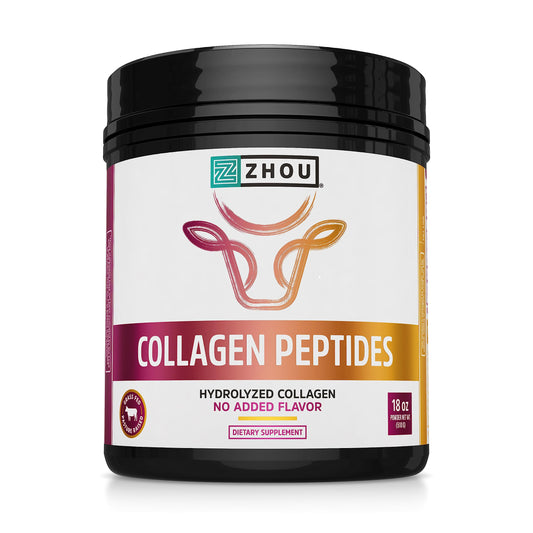 Pre-Order | Arrives in 5–10 Days – Zhou Collagen Peptides - Pure Hydrolized Collagen Powder for Women & Men, Grass Fed Natural Bovine Collagen for Skin, Hair Growth, Joints & Bones - 18 oz Jar (46 Servings)