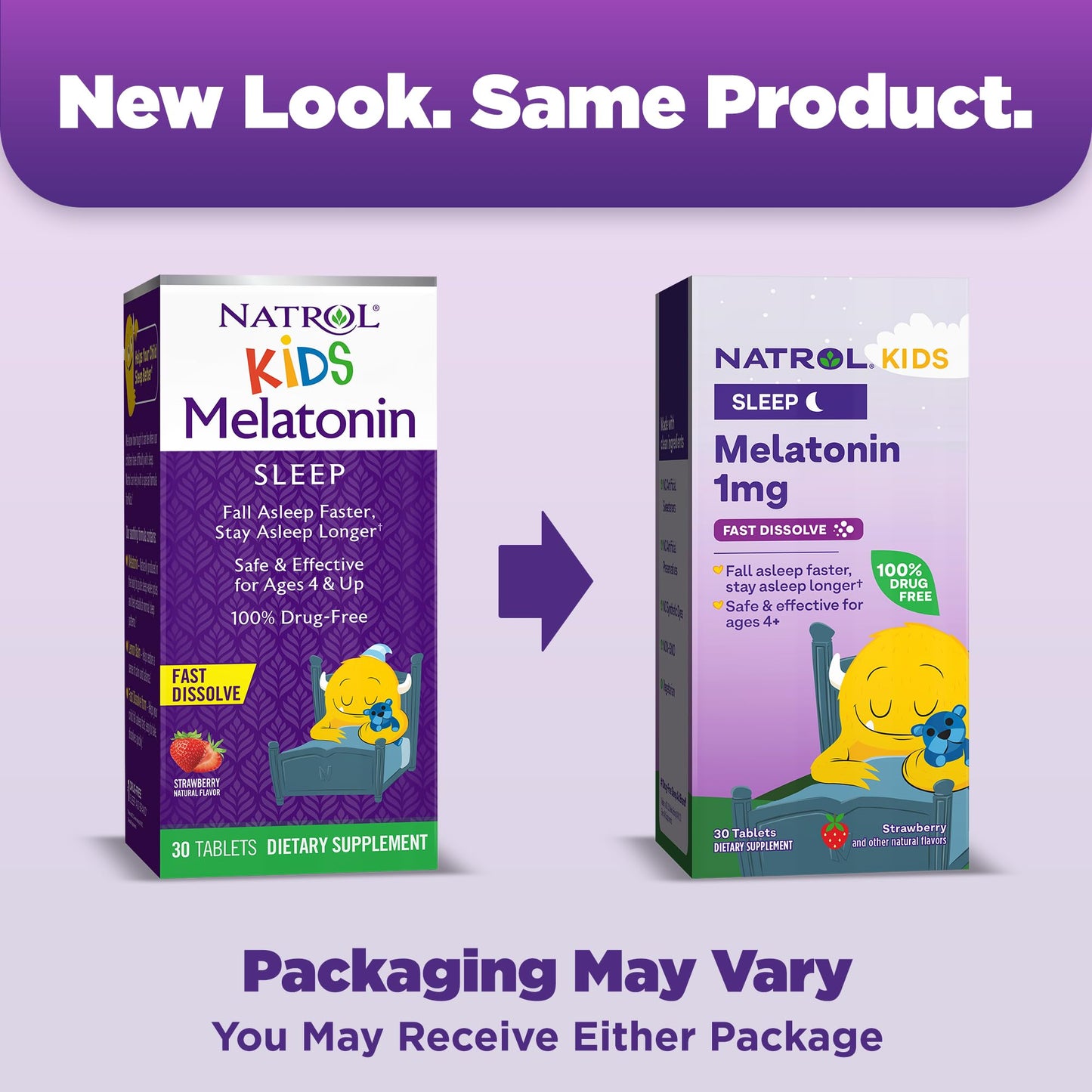 Pre-Order | Arrives in 5–10 Days – Natrol Kids Fast Dissolve Melatonin 1 mg, Dietary Supplement for Restful Sleep, Sleep Tablets for Kids, 30 Strawberry-Flavored Melatonin Tablets, 30 Day Supply