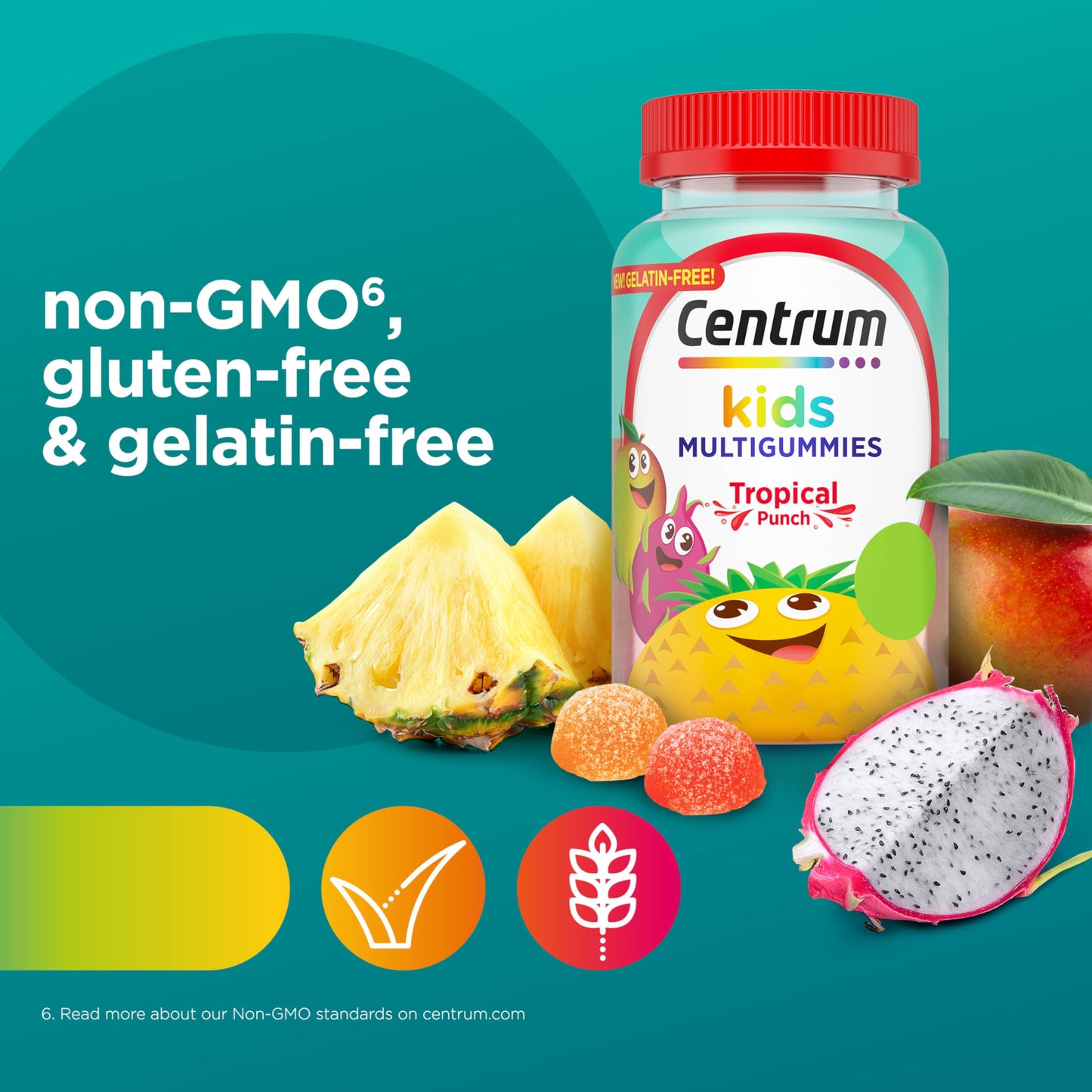 Pre-Order | Arrives in 5–10 Days – Centrum Kids Multivitamin Gummies, Tropical Punch, Made with Natural Flavors, 110 Count, 110 Day Supply