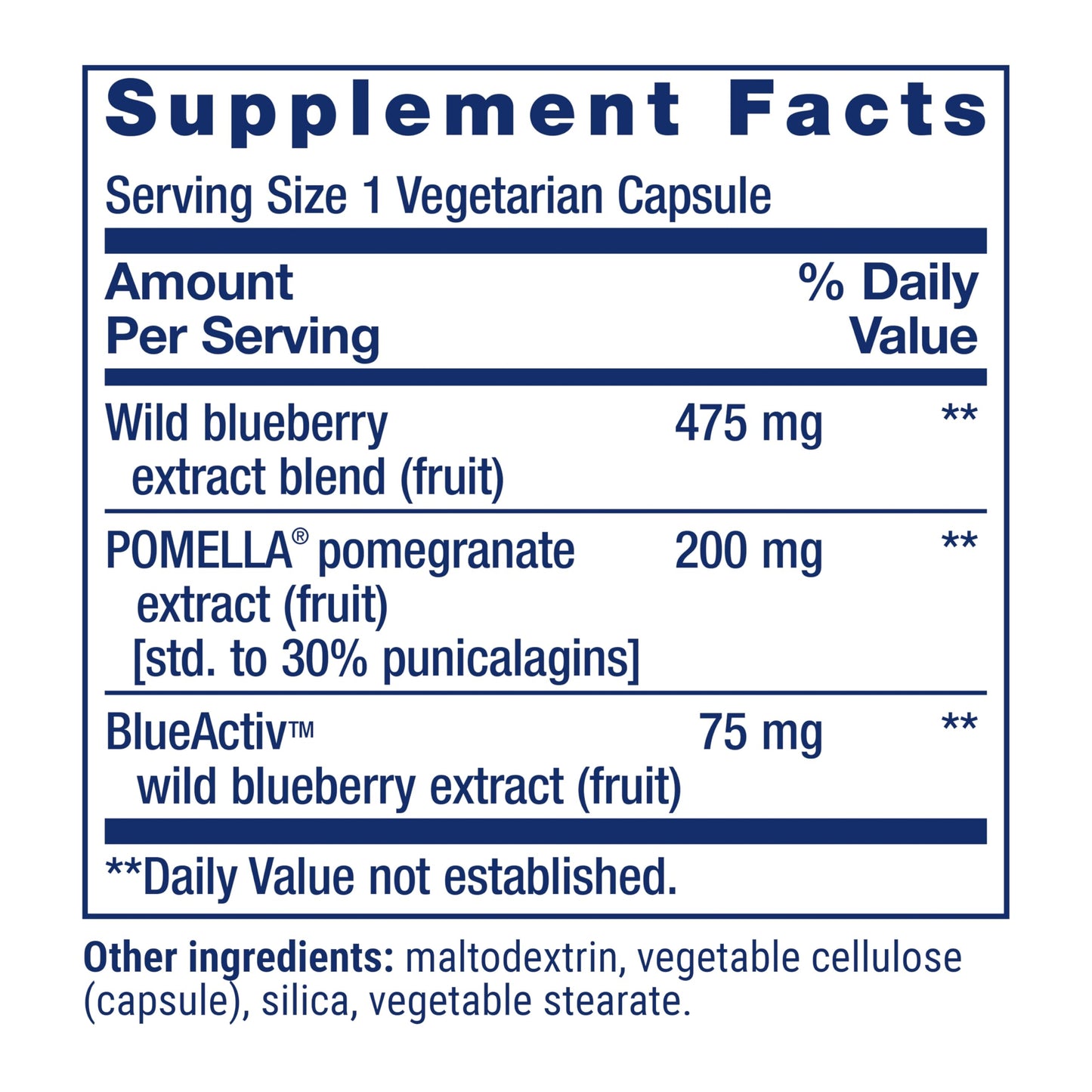 Pre-Order | Arrives in 5–10 Days – Life Extension Blueberry Extract and Pomegranate, arterial Health Support, antioxidant Defense, Gluten-Free, Non-GMO, Vegetarian, 60 Vegetarian Capsules