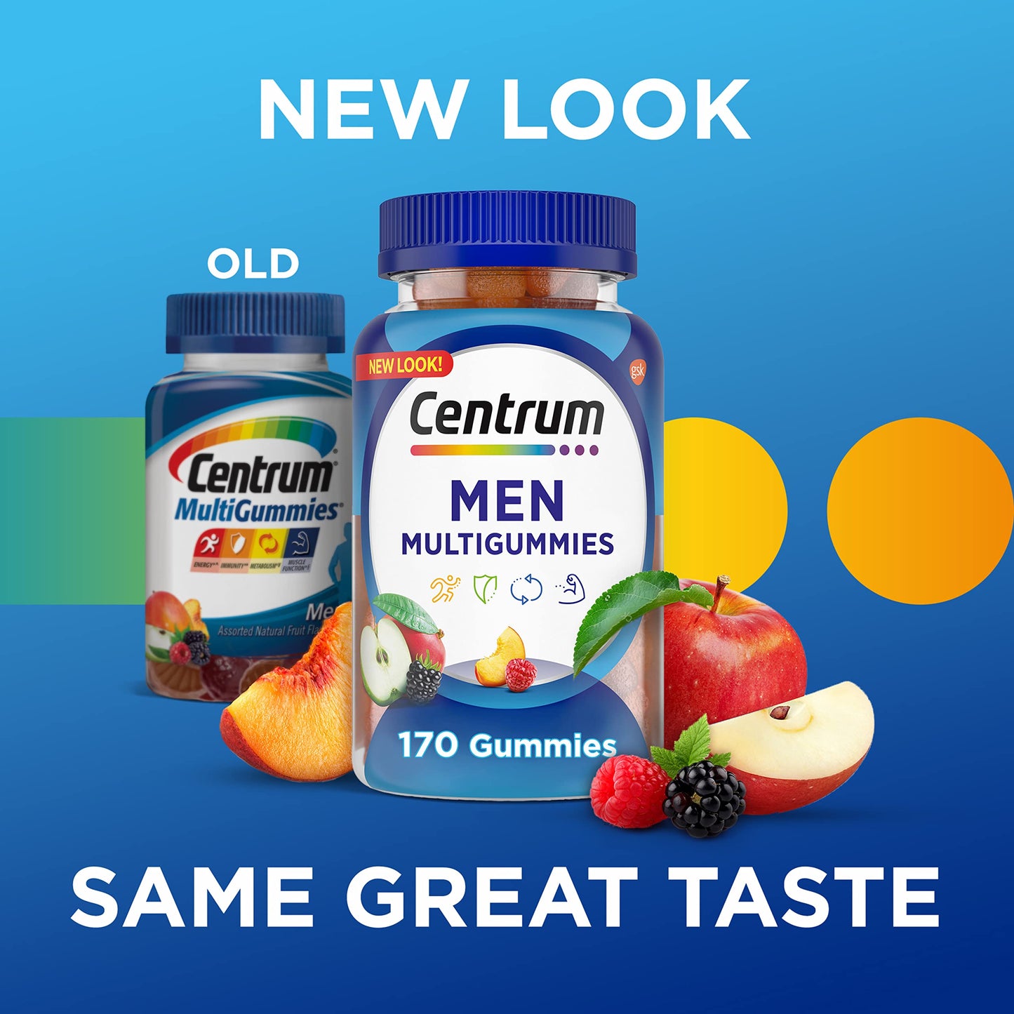 Pre-Order | Arrives in 5–10 Days – Centrum MultiGummies Gummy Multivitamin for Men, Multivitamin/Multimineral Supplement with Selenium, Antioxidants and Vitamin D3, Assorted Fruit Flavor - 170 Count