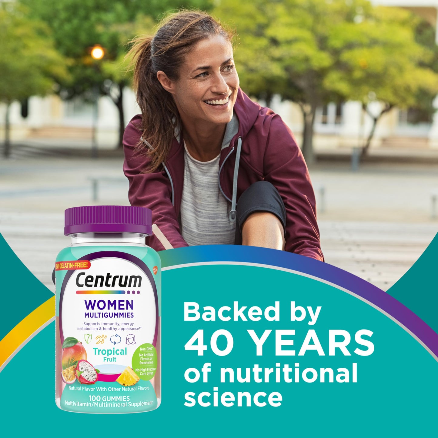 Pre-Order | Arrives in 5–10 Days – Centrum Women’s Multivitamin Gummies, Immune, Energy, Healthy Appearance Support, 100 Count, 50 Day Supply